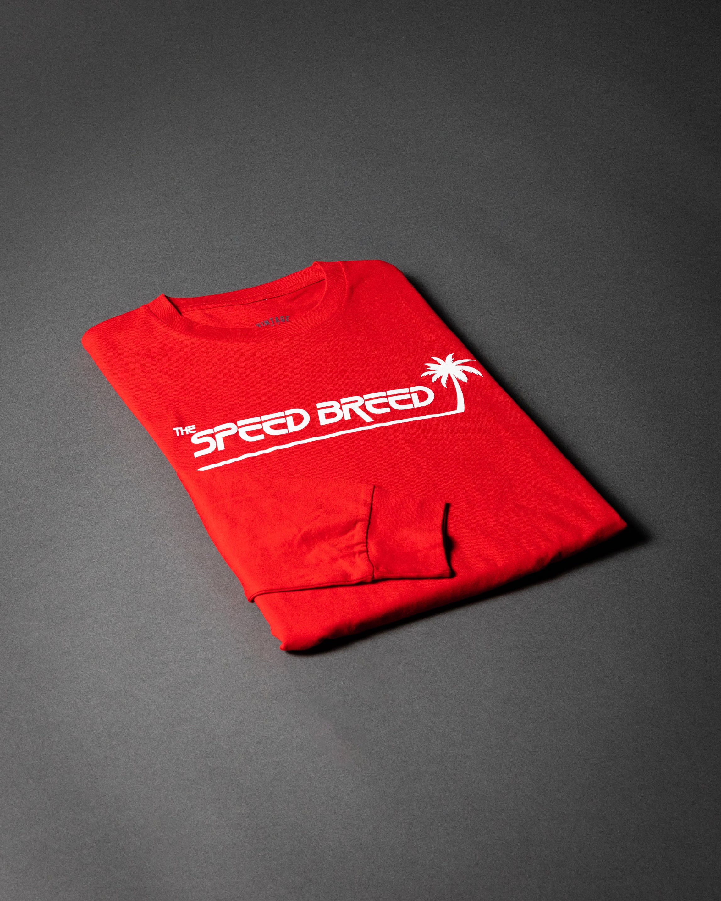 Palm Tree Speed Breed Long Sleeve Tee (Team Red)