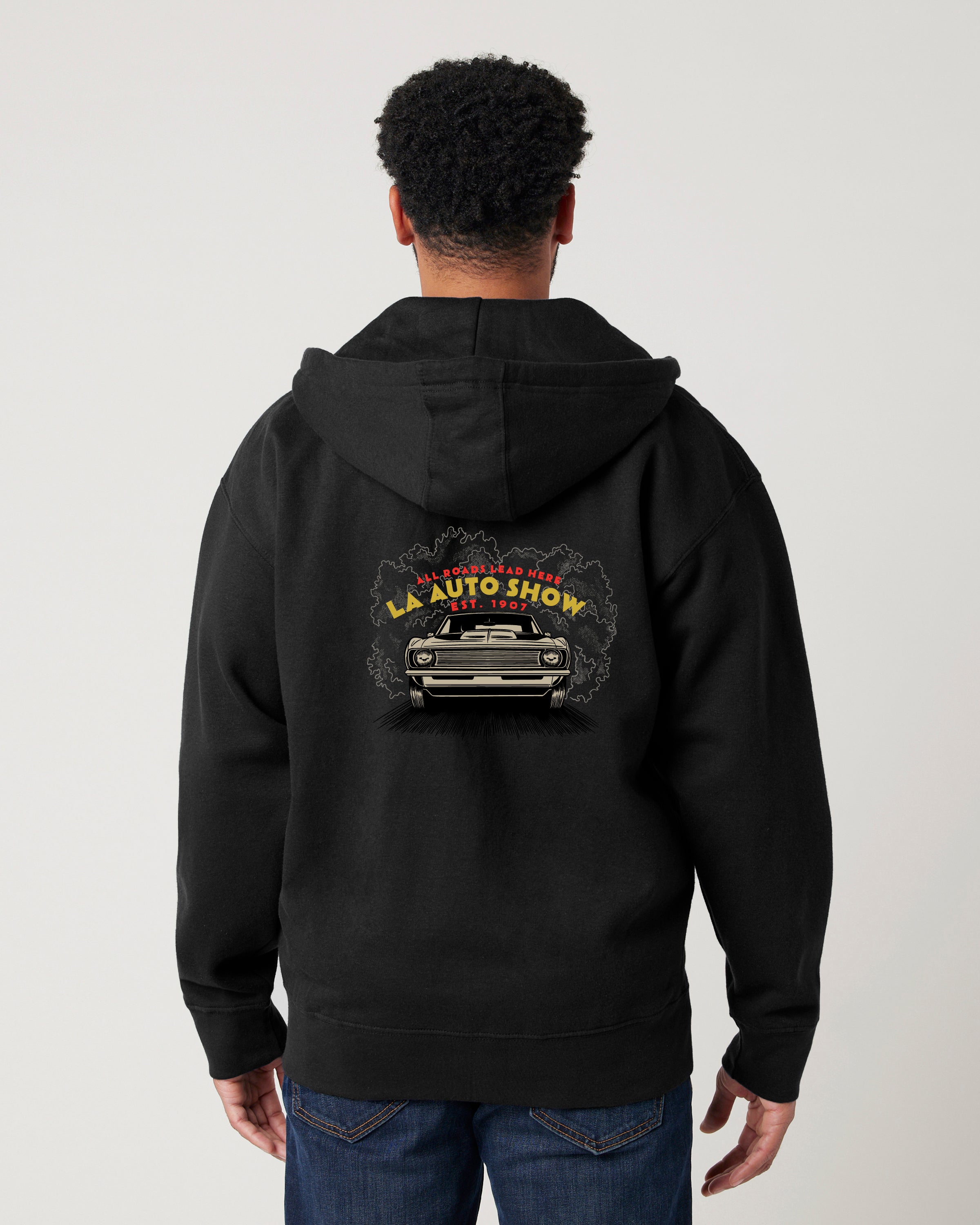 LAAS24 BURNOUT ZIP HOODIE (Vintage Black)