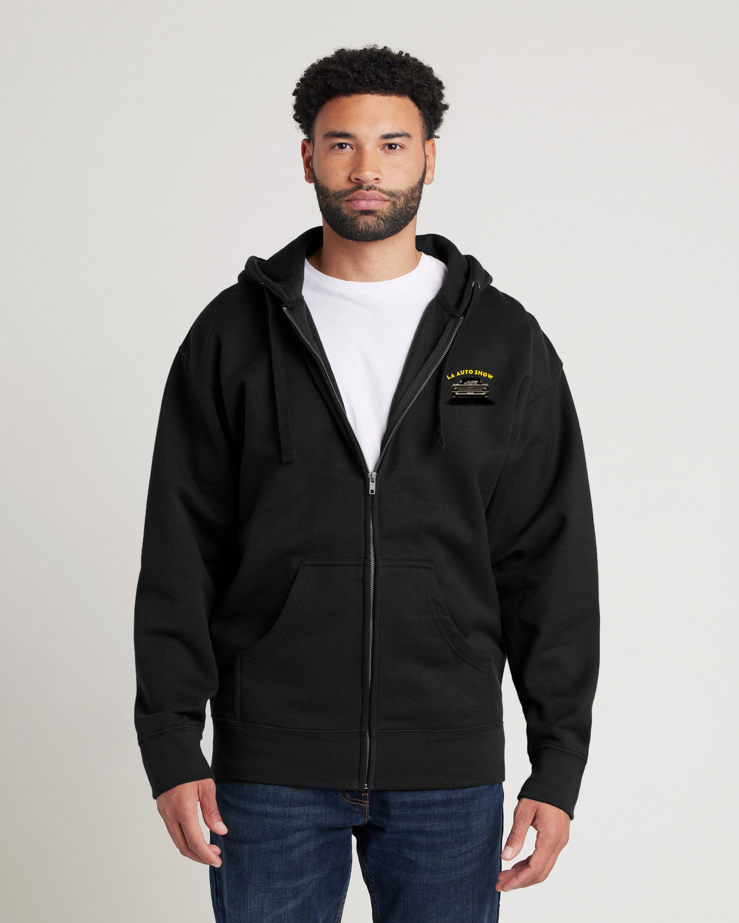 LAAS24 BURNOUT ZIP HOODIE (Vintage Black)