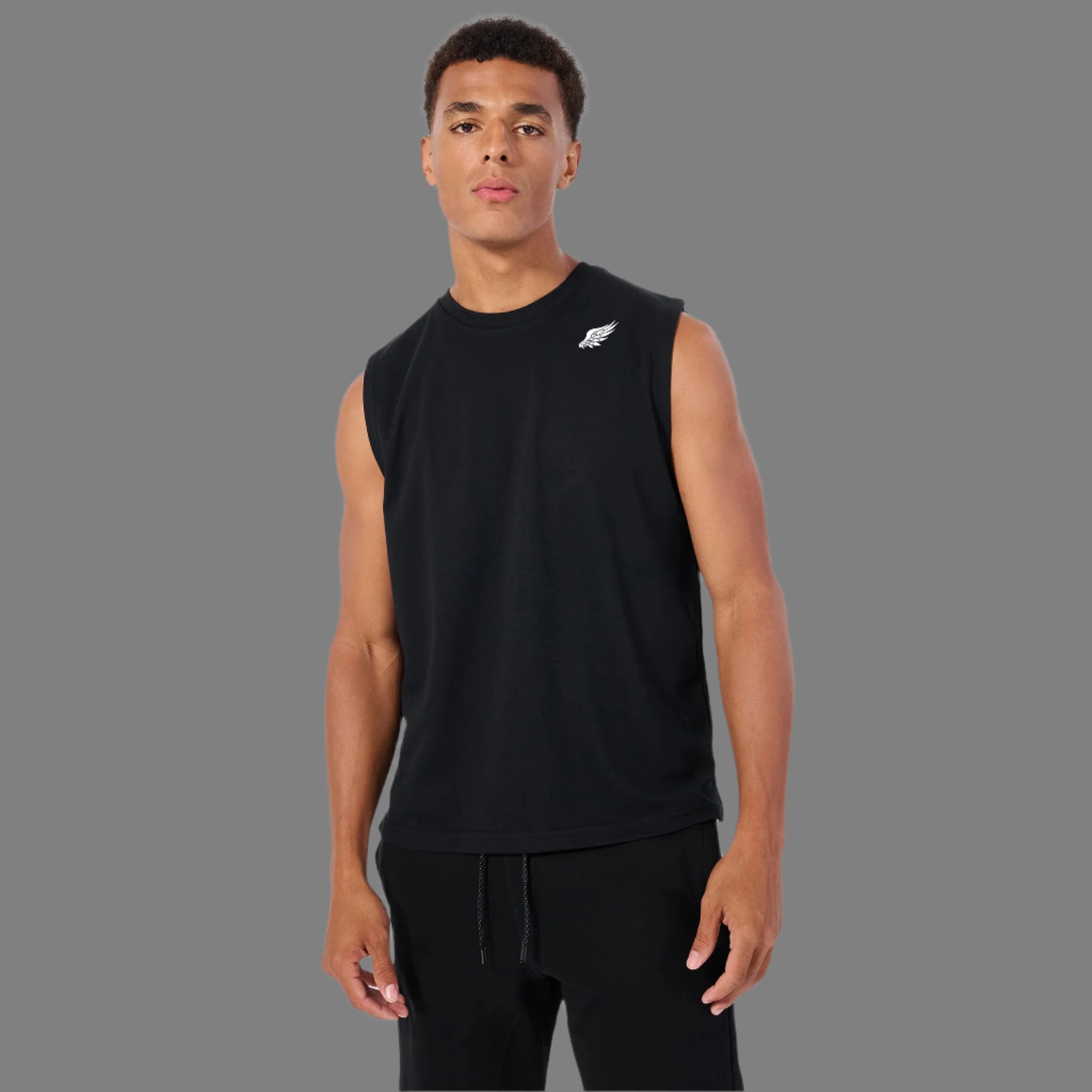 LITTLE BIRD LUXURY DRYFLEX MUSCLE TANK (Black)