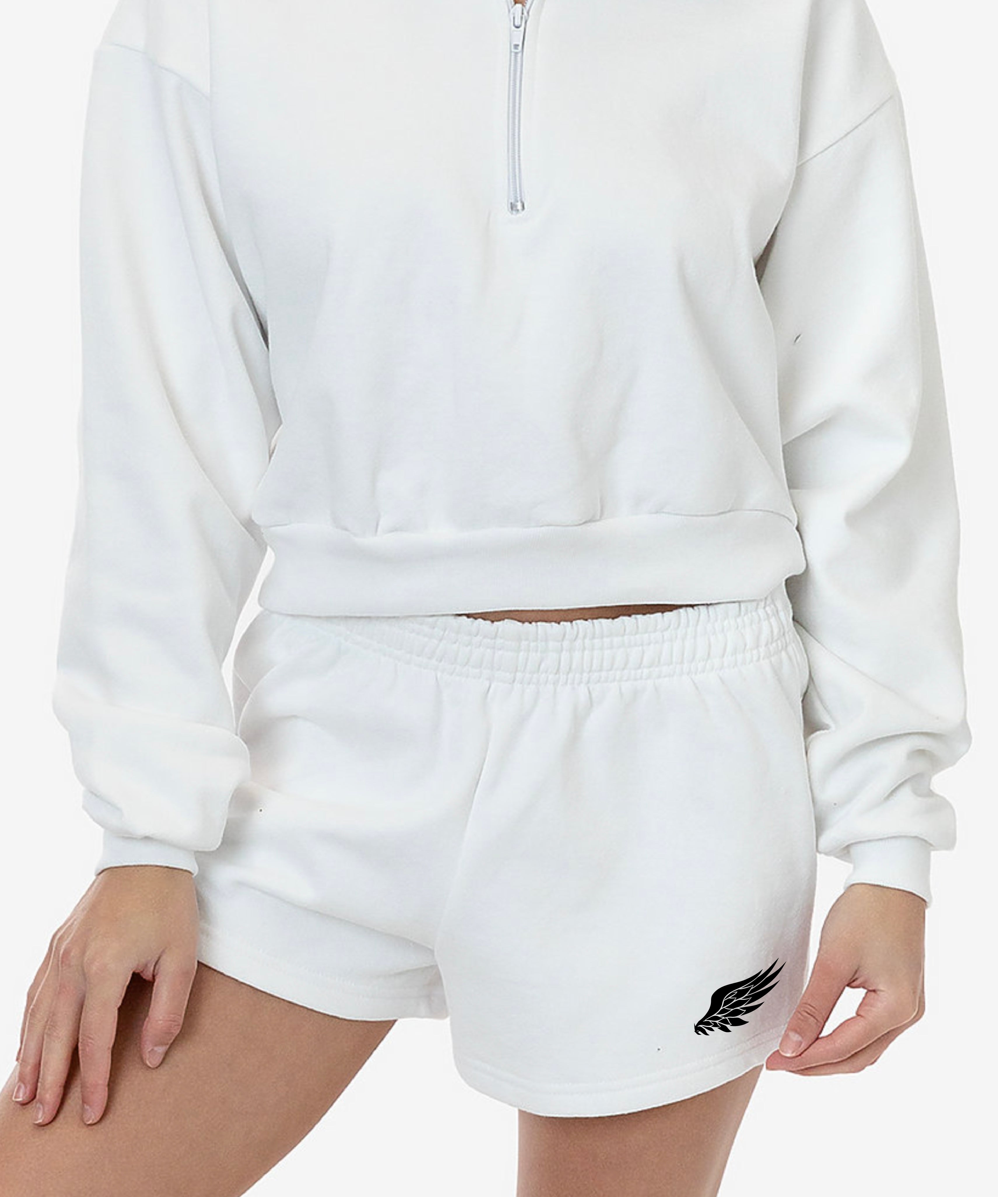 LITTLE BIRD HEAVY FLEECE SHORT SHORTS (Alpine White)