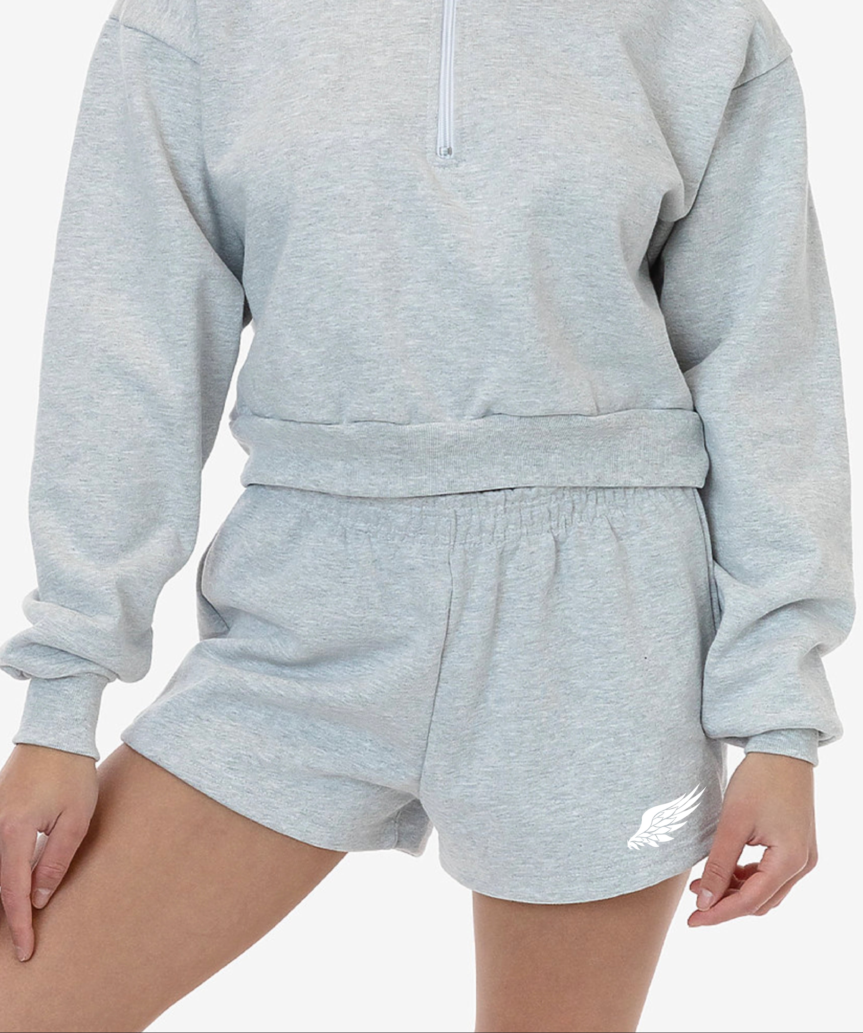 LITTLE BIRD HEAVY FLEECE SHORT SHORTS (Ash Grey)