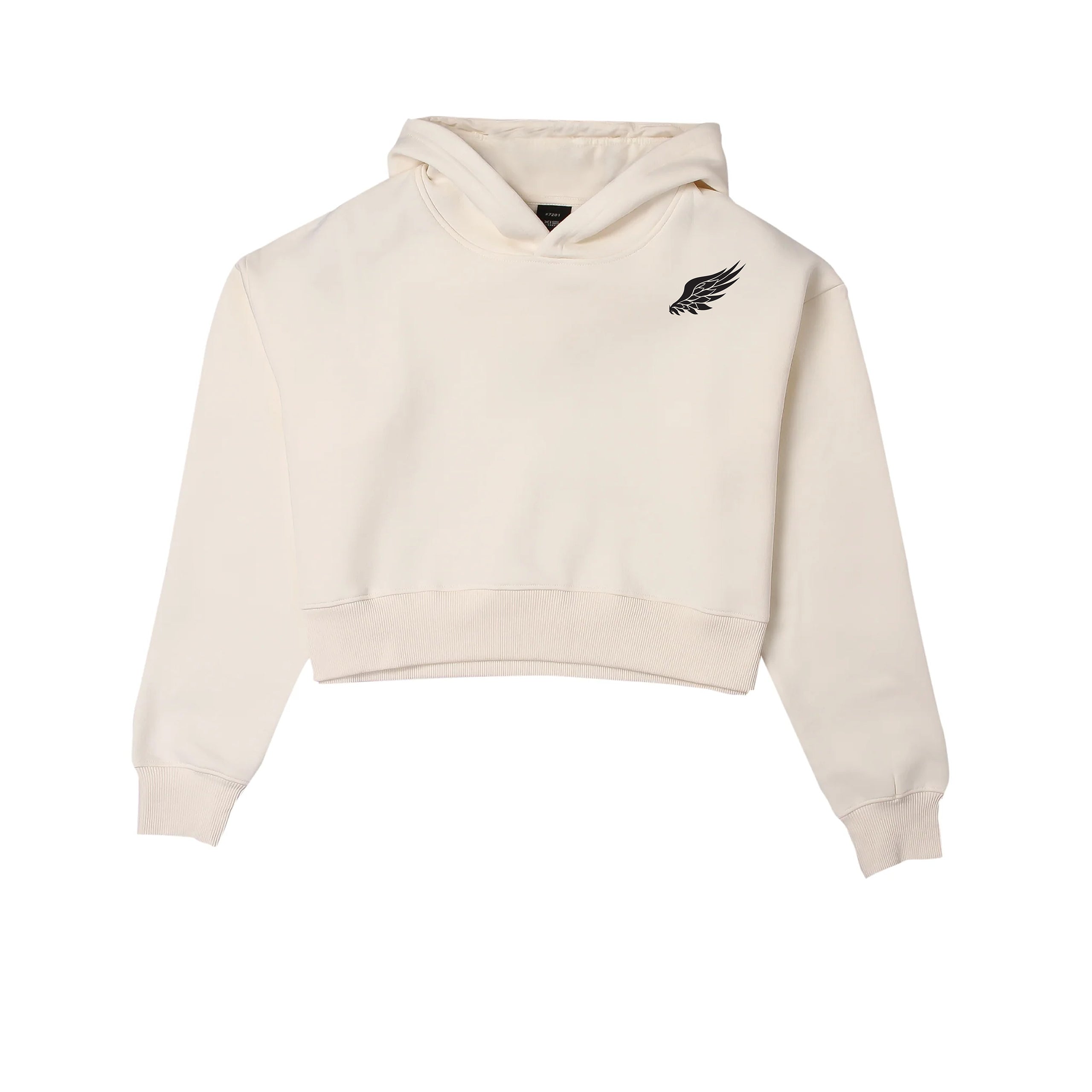 LITTLE BIRD CROP HOODIE (Cream)