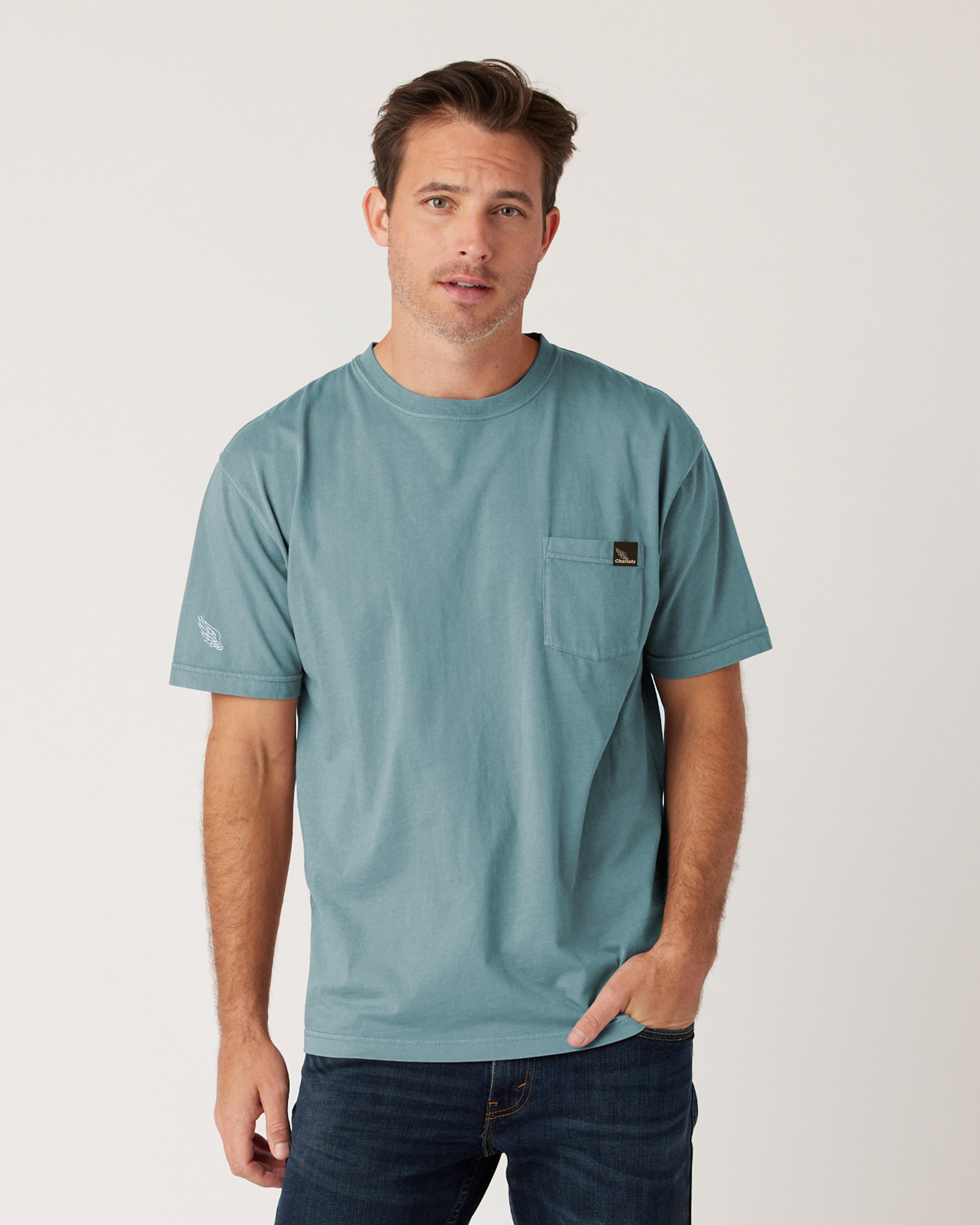 SPARTAN POCKET TEE (Dusty Teal)