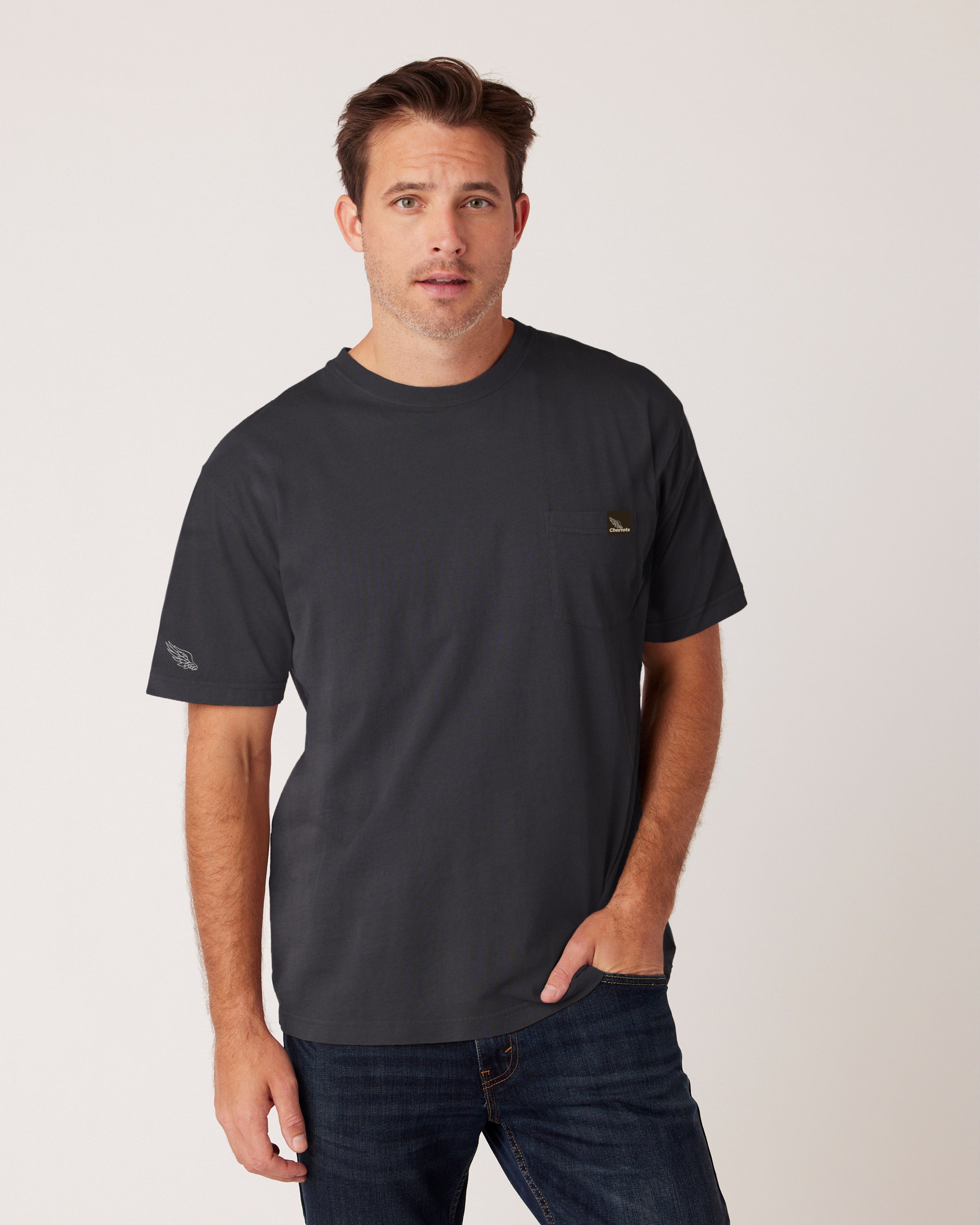 SPARTAN POCKET TEE (Pirate Black)