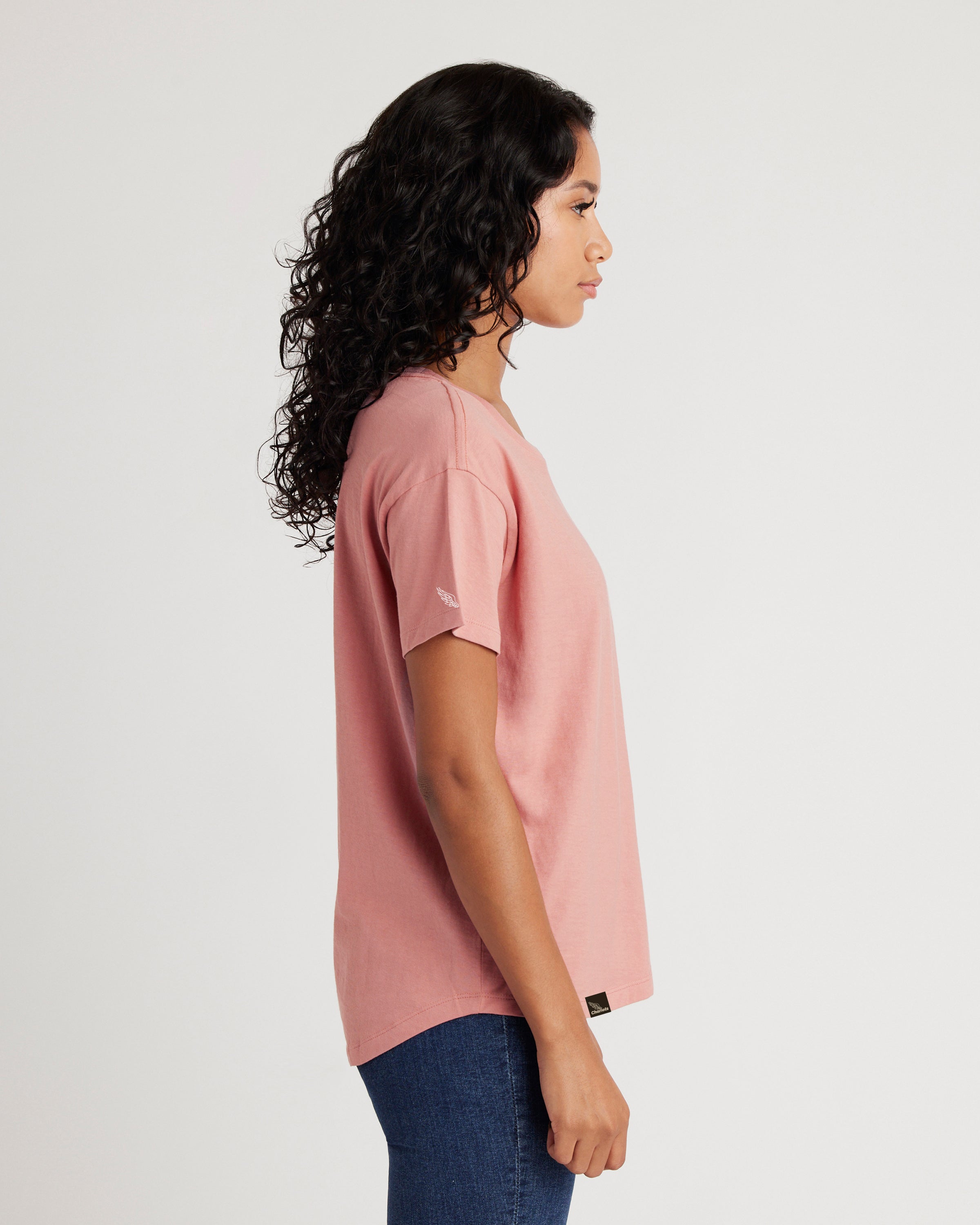 SPARTAN WOMENS HI-LO TEE (Dusty Rose)