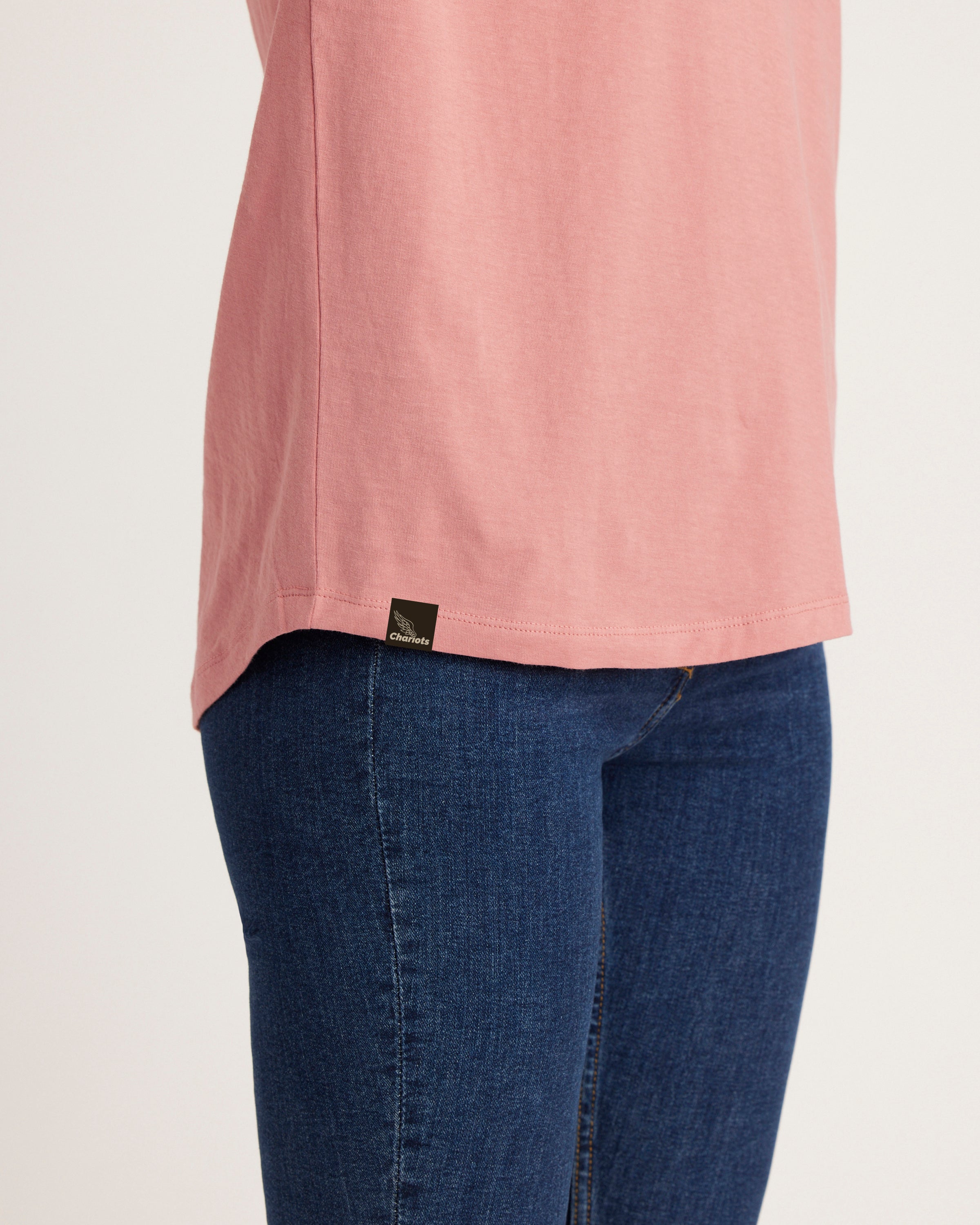 SPARTAN WOMENS HI-LO TEE (Dusty Rose)