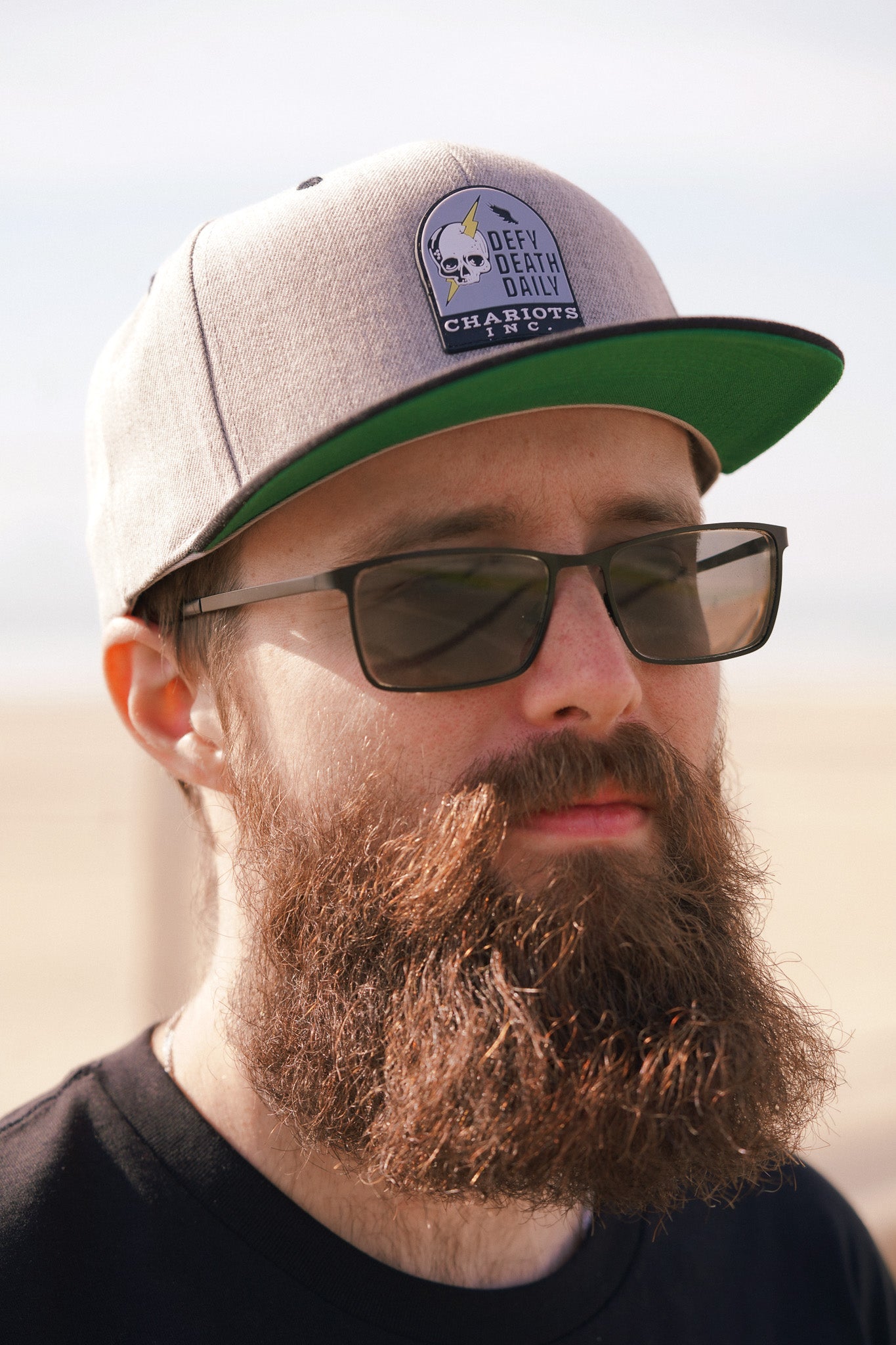 DEFY DEATH DAILY FLATBILL HAT (Heather Grey/Black)