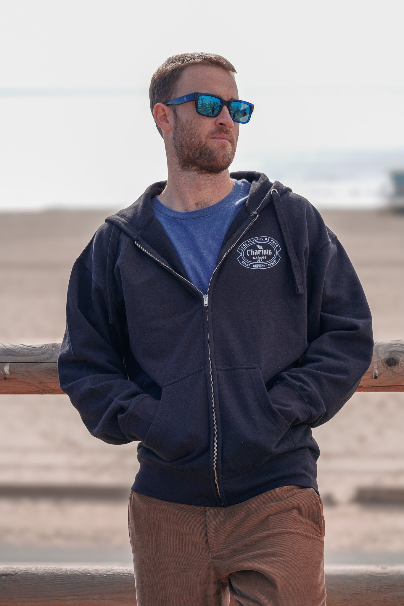 SALES SERVICE SPEED ZIP HOODIE (Black)