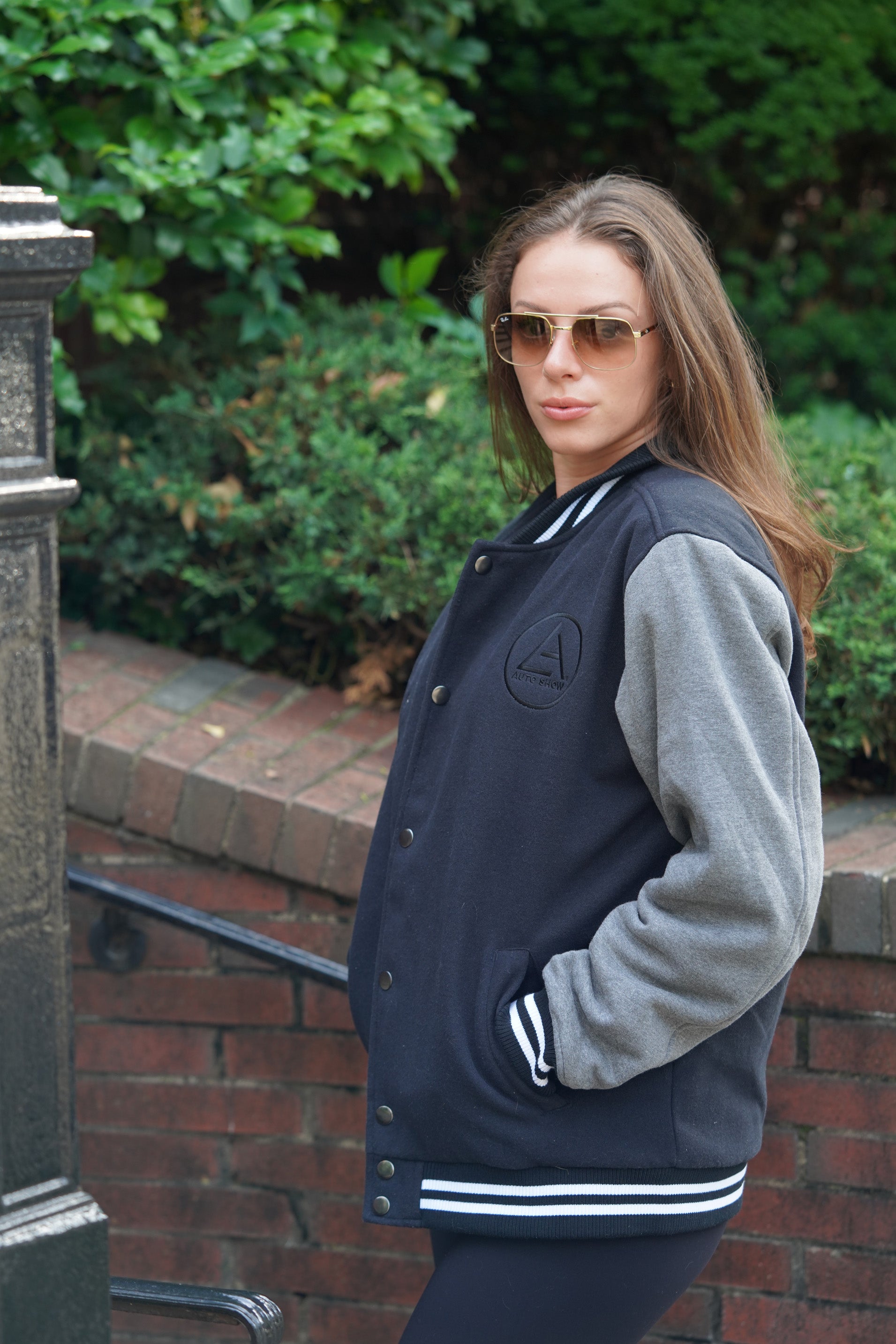 LA AUTO SHOW LETTERMAN FLEECE JACKET (Black)