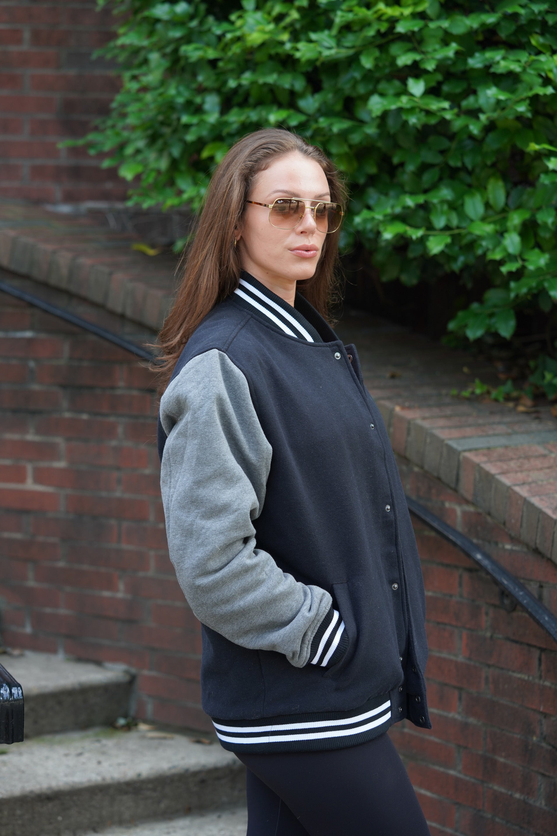 LA AUTO SHOW LETTERMAN FLEECE JACKET (Black)