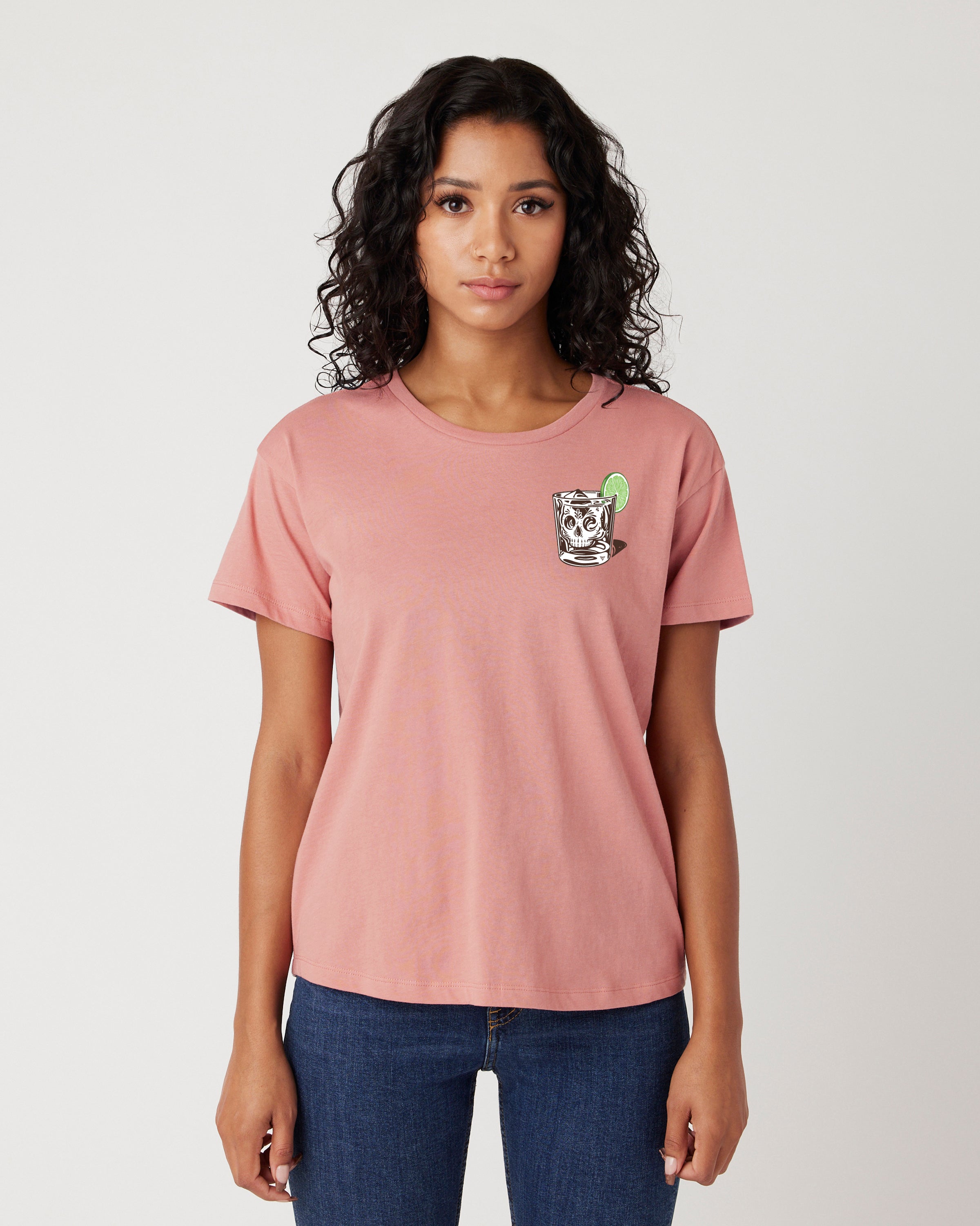 WET RECKLESS WOMENS HI-LO TEE (Dusty Rose)