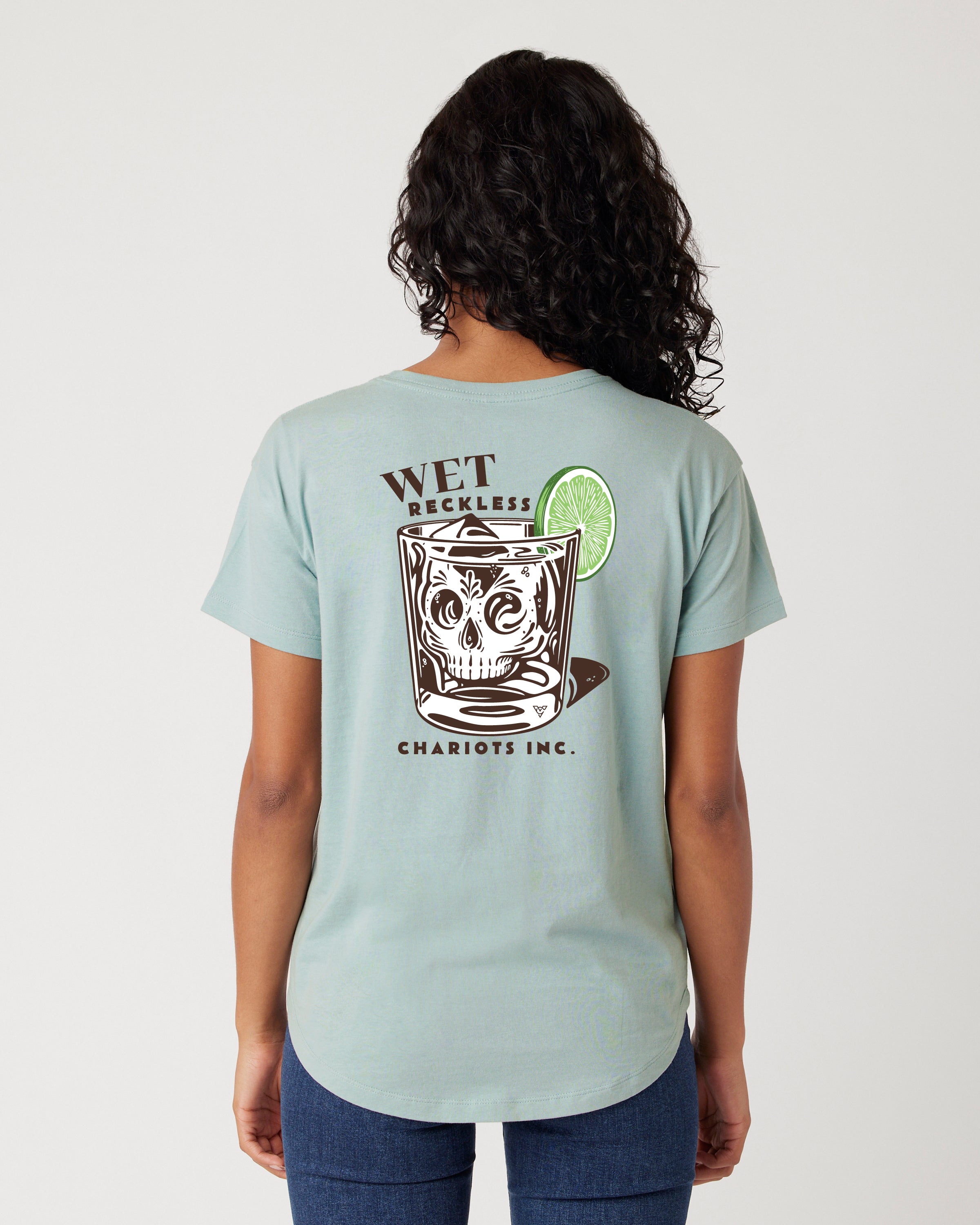 WET RECKLESS WOMENS HI-LO TEE (Seafoam)