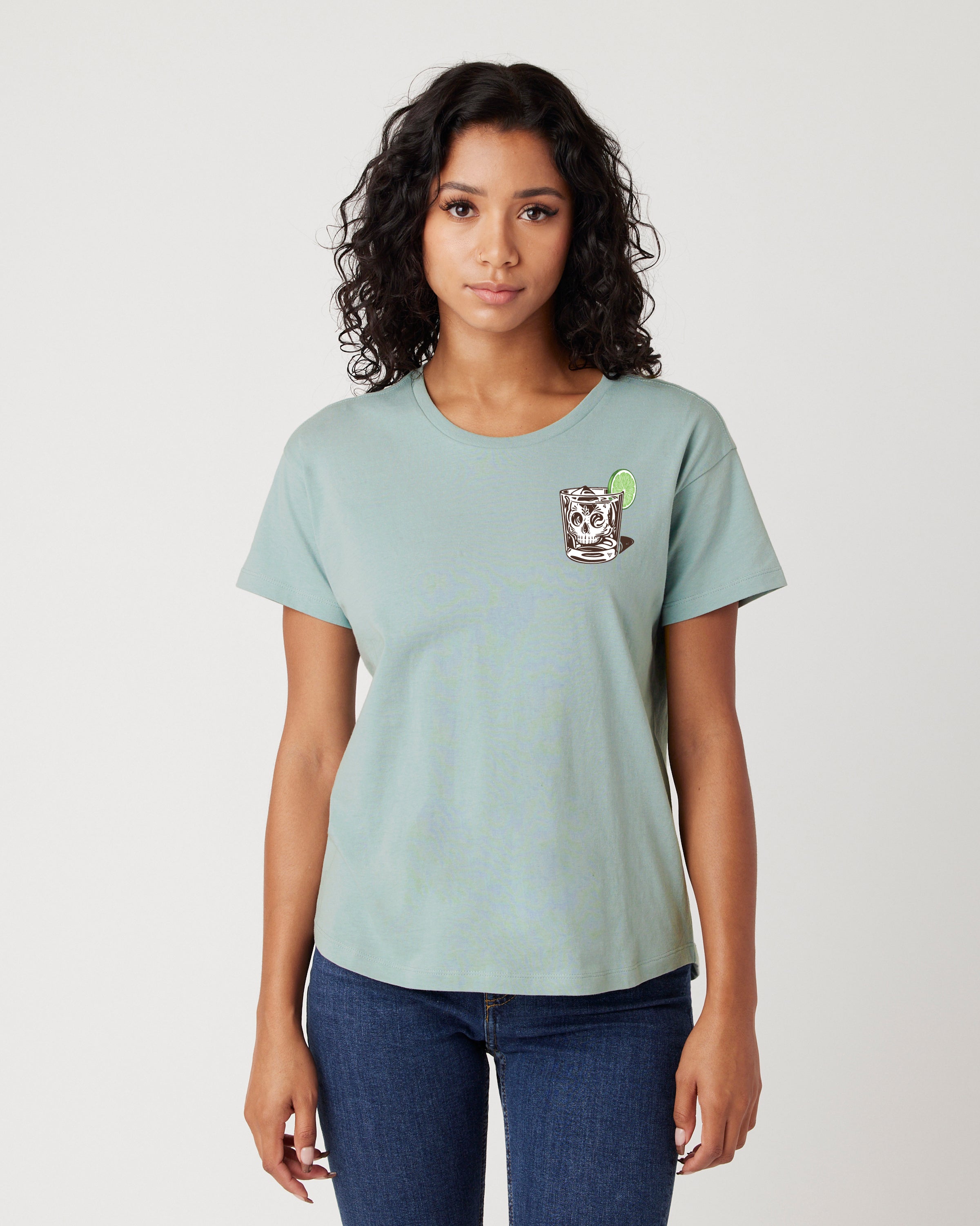 WET RECKLESS WOMENS HI-LO TEE (Seafoam)