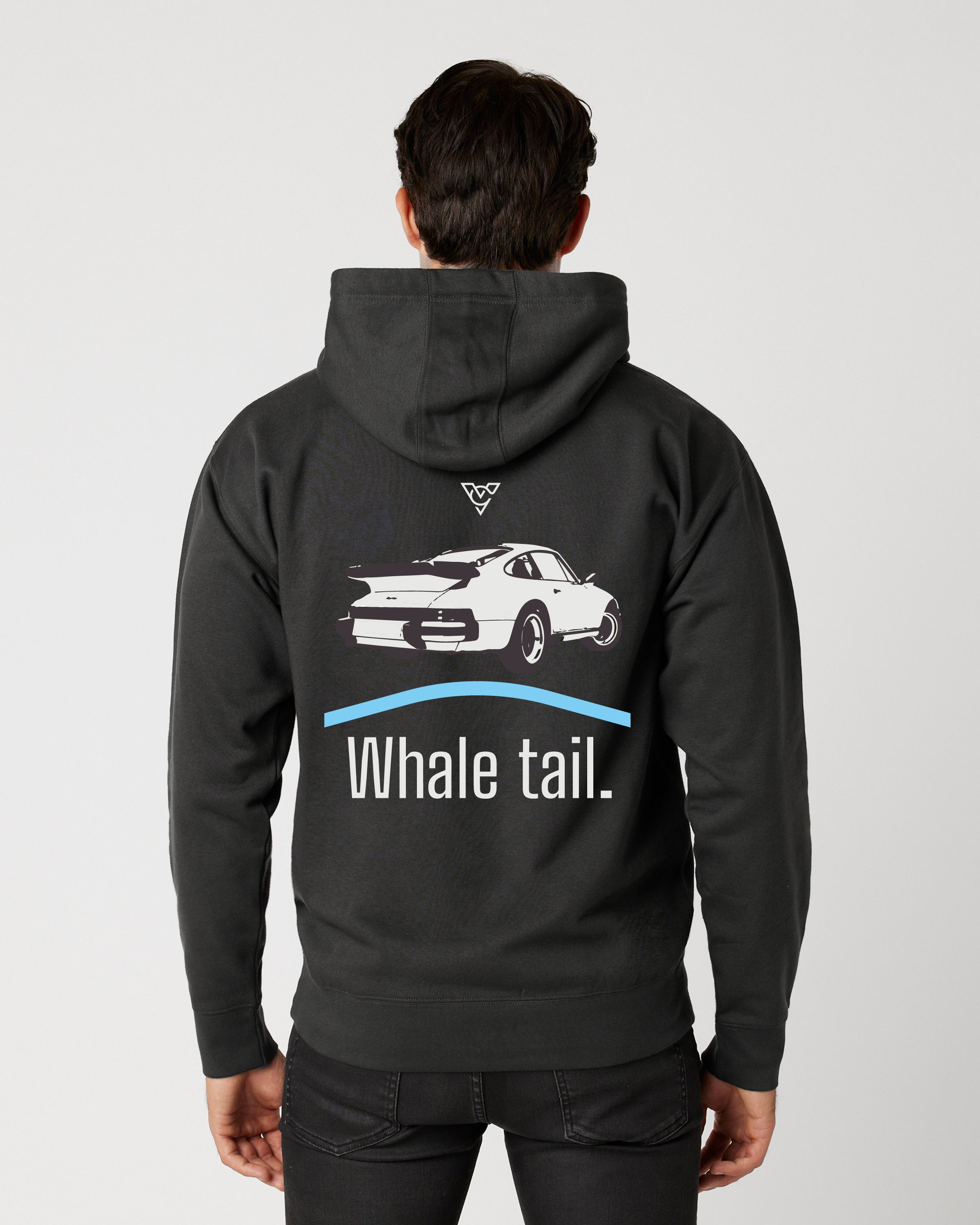 WHALE TAIL UNISEX PREMIUM PULLOVER HOODIE (Vintage Black)