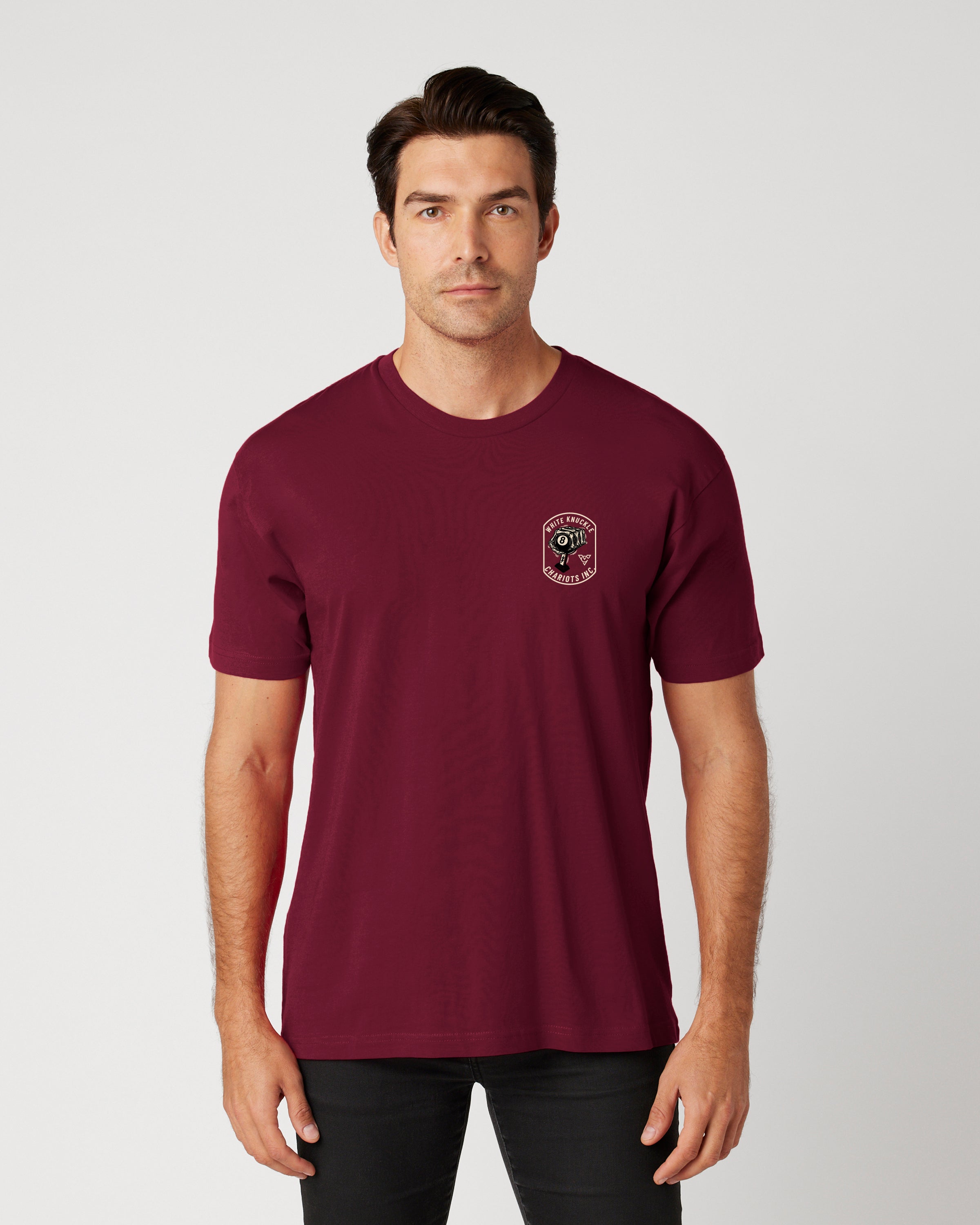 WHITE KNUCKLE TEE (Maroon)