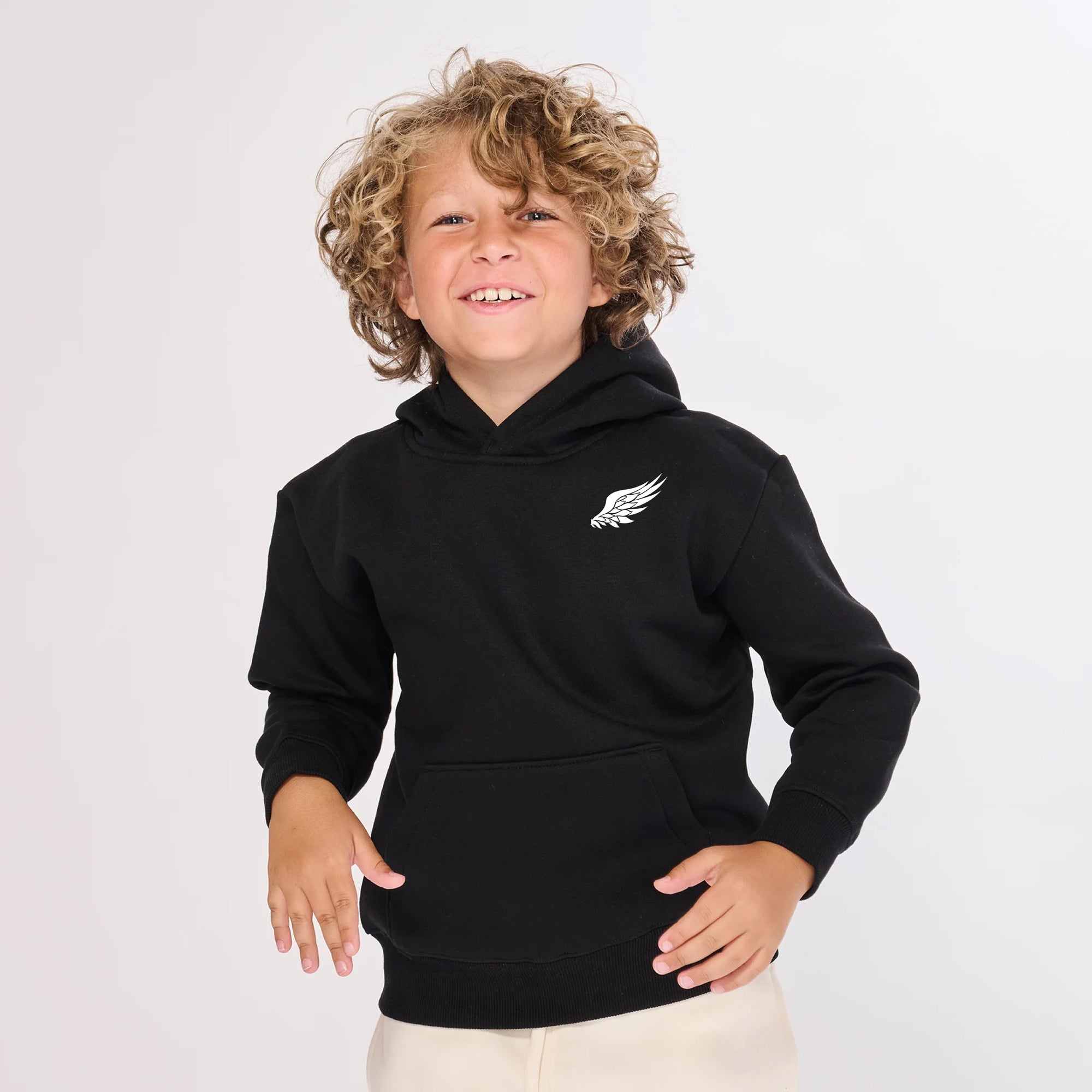 YOUTH LITTLE BIRD PULLOVER HOODIE (Black)