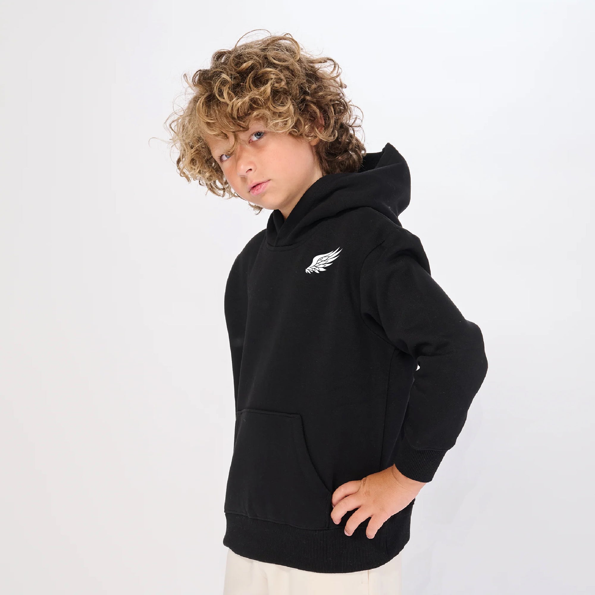 YOUTH LITTLE BIRD PULLOVER HOODIE (Black)