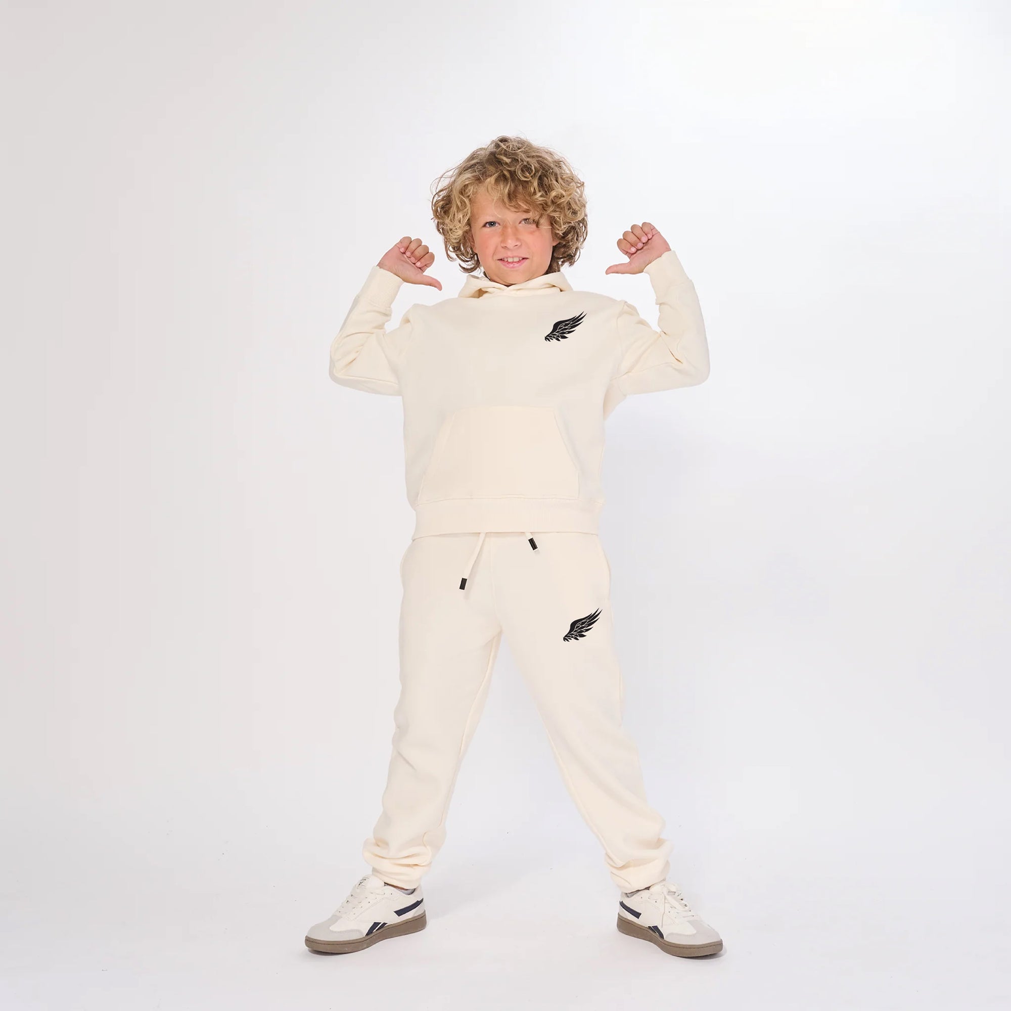 YOUTH LITTLE BIRD PULLOVER HOODIE (Cream)