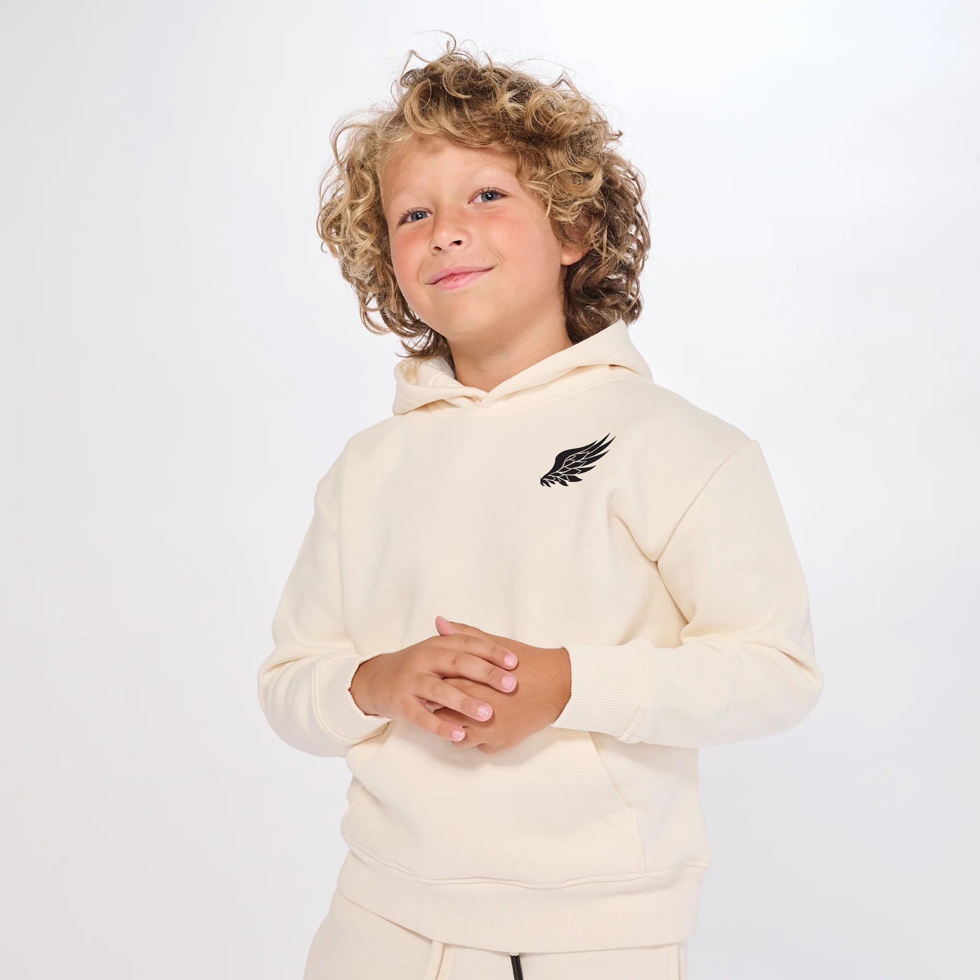YOUTH LITTLE BIRD PULLOVER HOODIE (Cream)