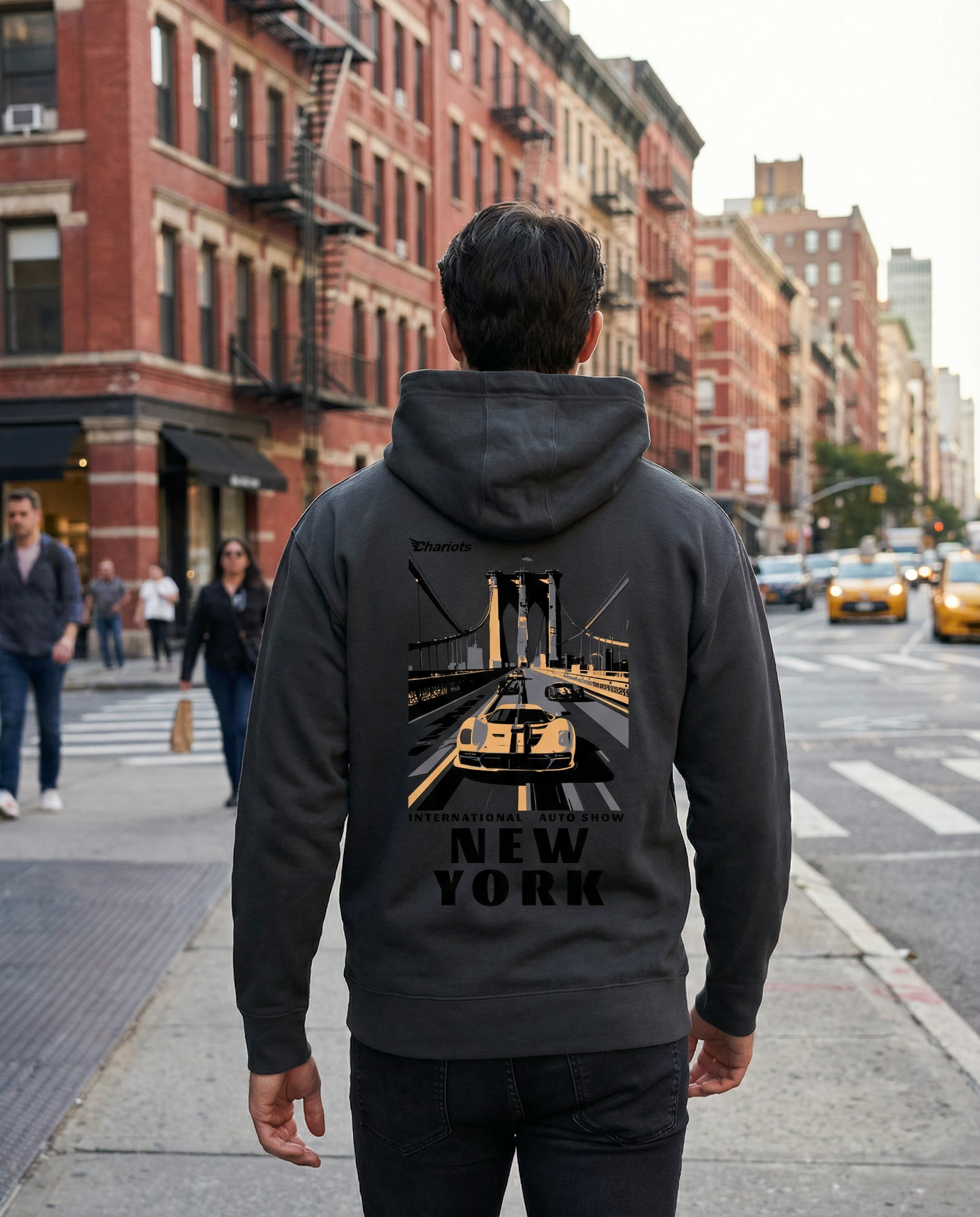 NYIAS26 Brooklyn Bridge Box Hoodie (Vintage Black)