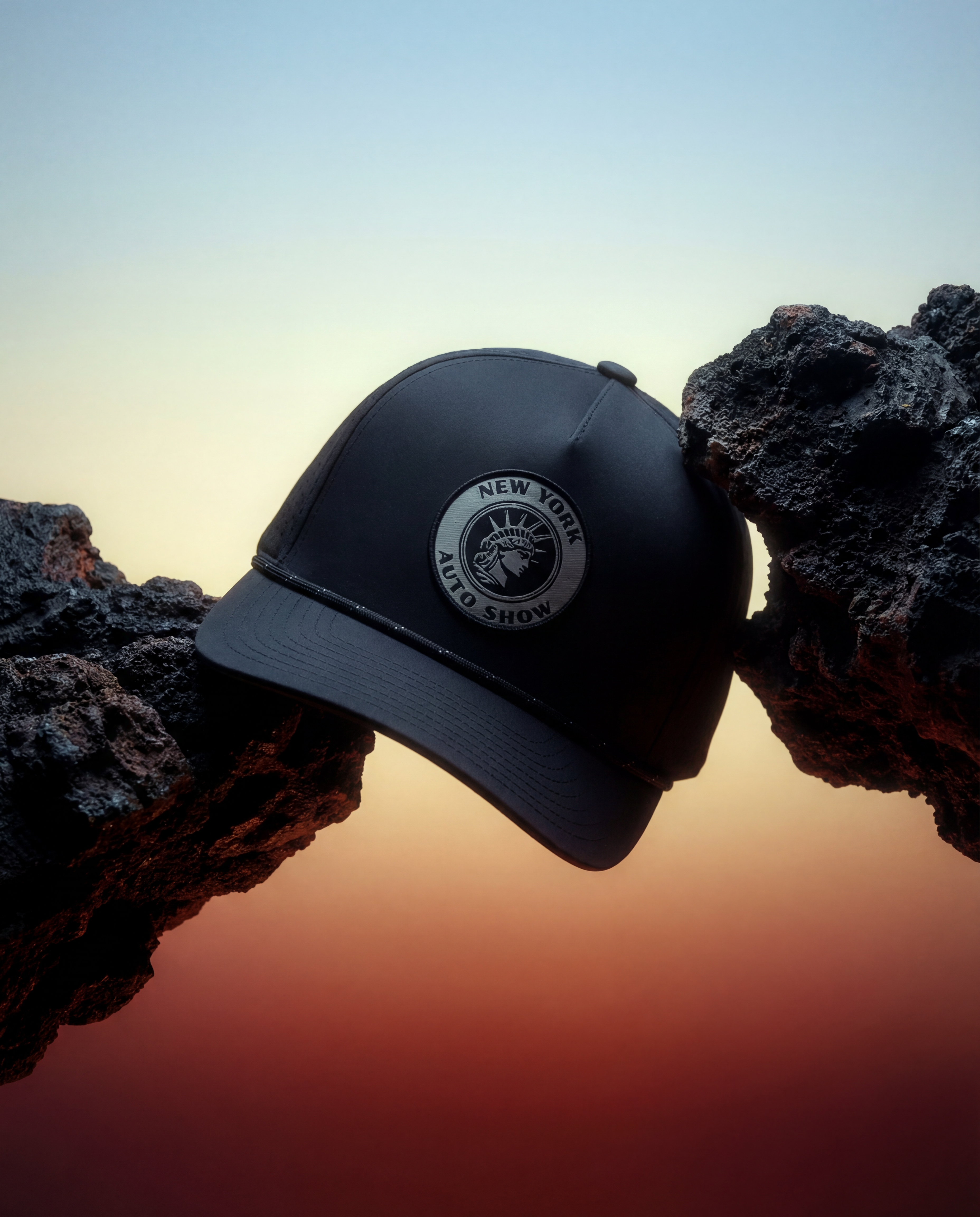 NYIAS26 Liberty Performance Hat (Black w/ Black/White Rope)