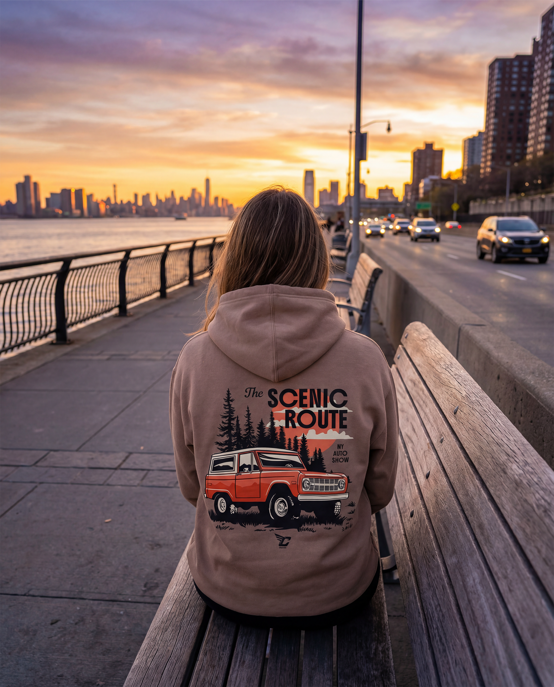 NYIAS26 Scenic Route Box Hoodie (Latte)