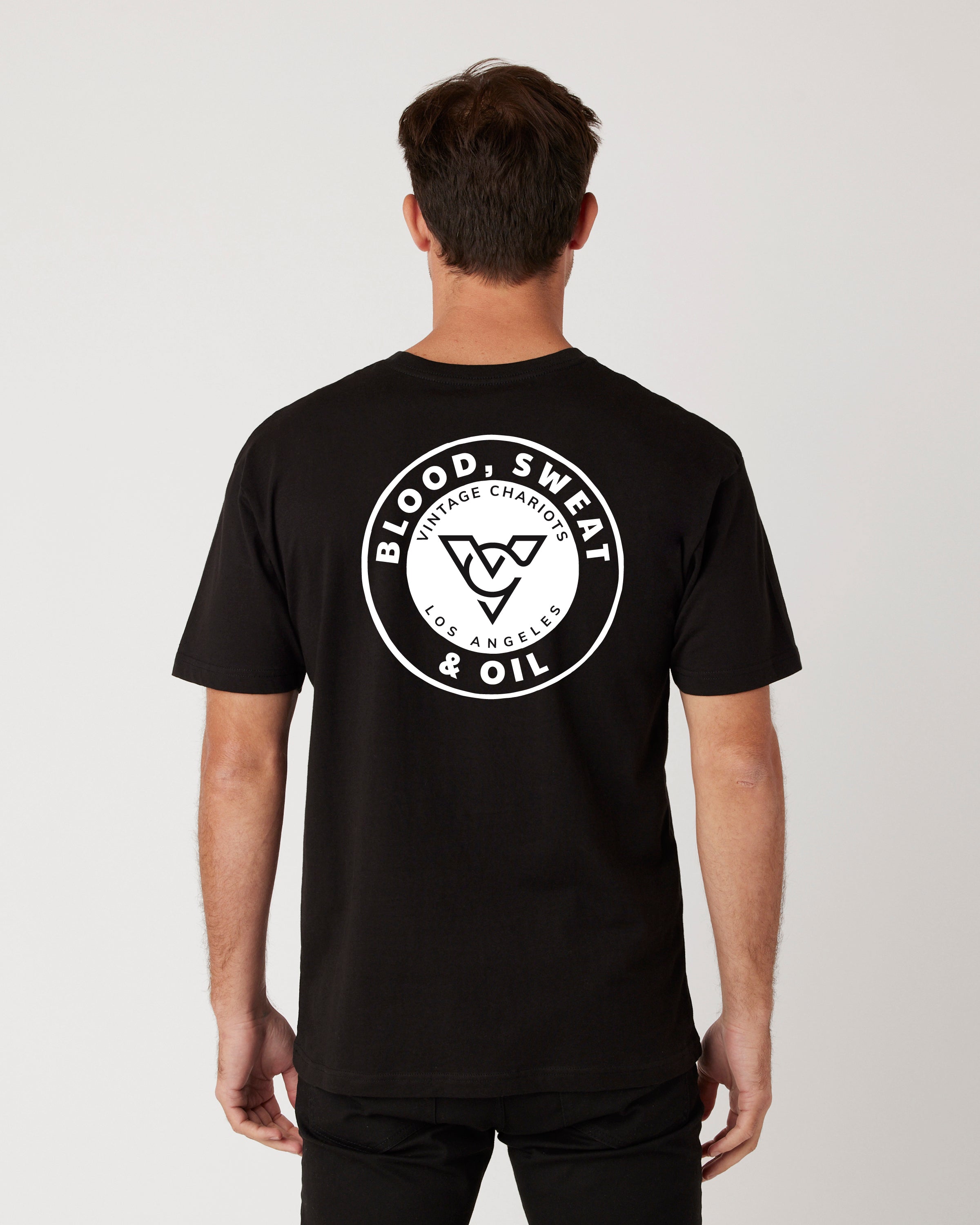 BLOOD, SWEAT & OIL POCKET TEE (Black)