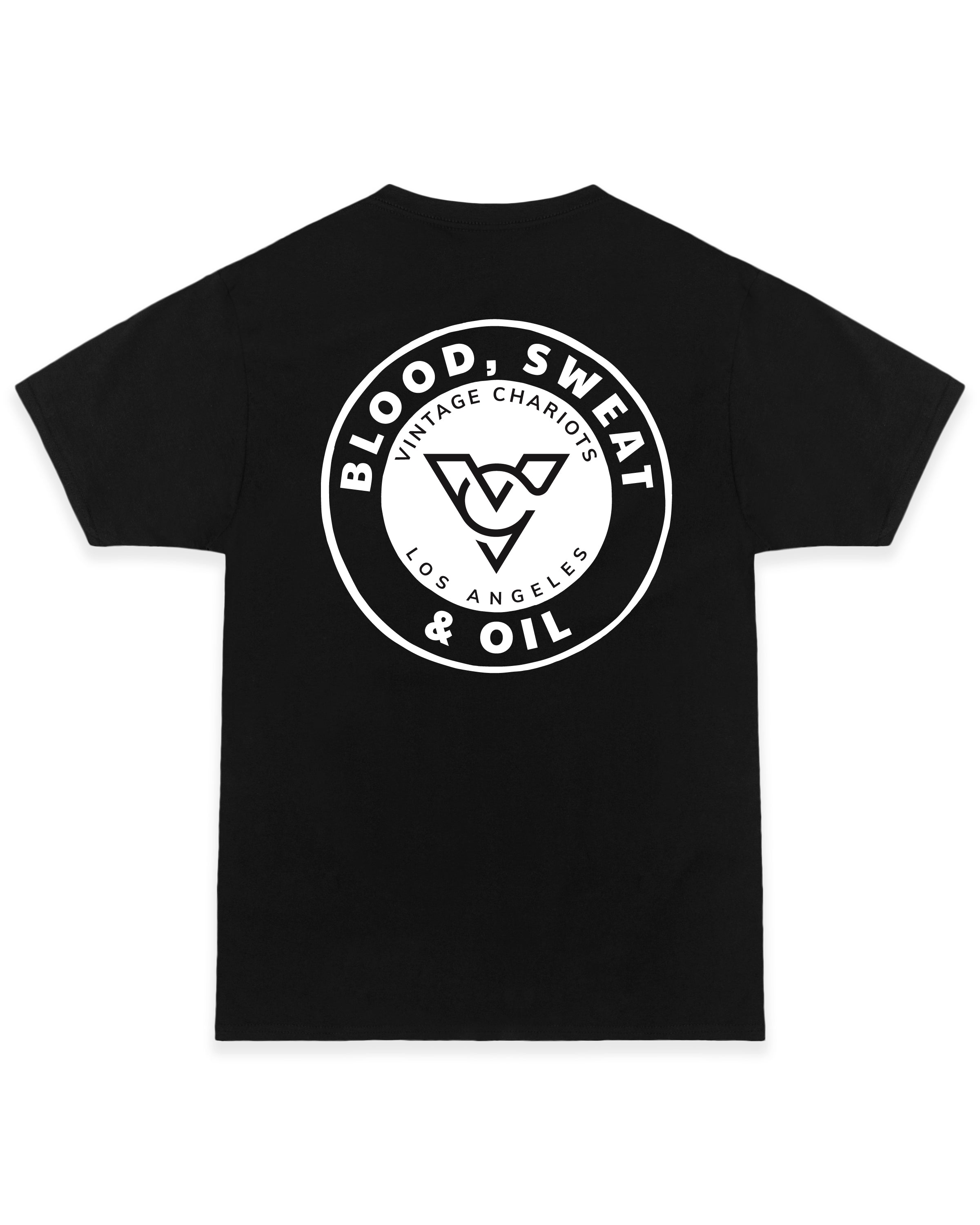 BLOOD, SWEAT & OIL POCKET TEE (Black)