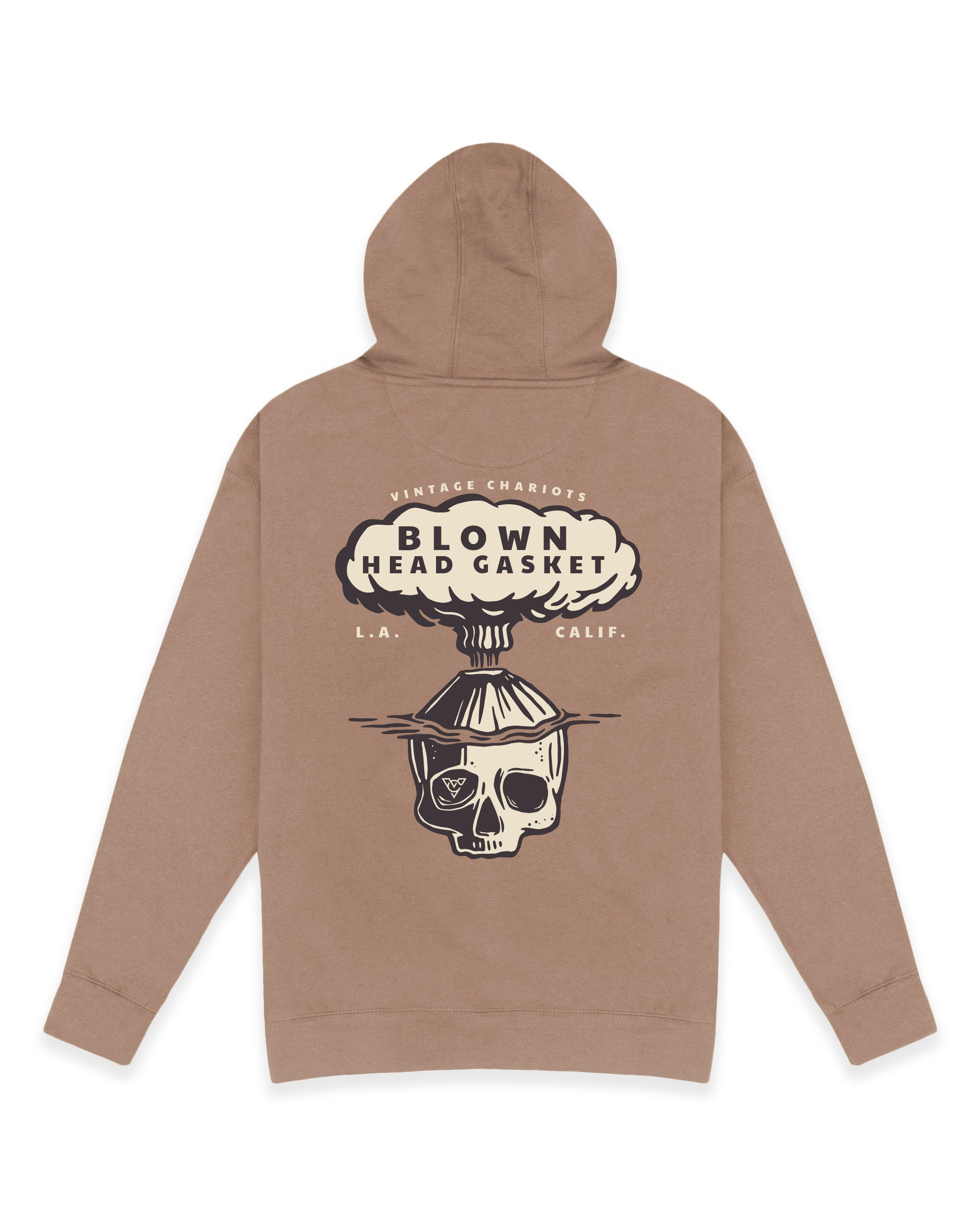 BLOWN HEAD GASKET UNISEX PREMIUM PULLOVER HOODIE (Latte)