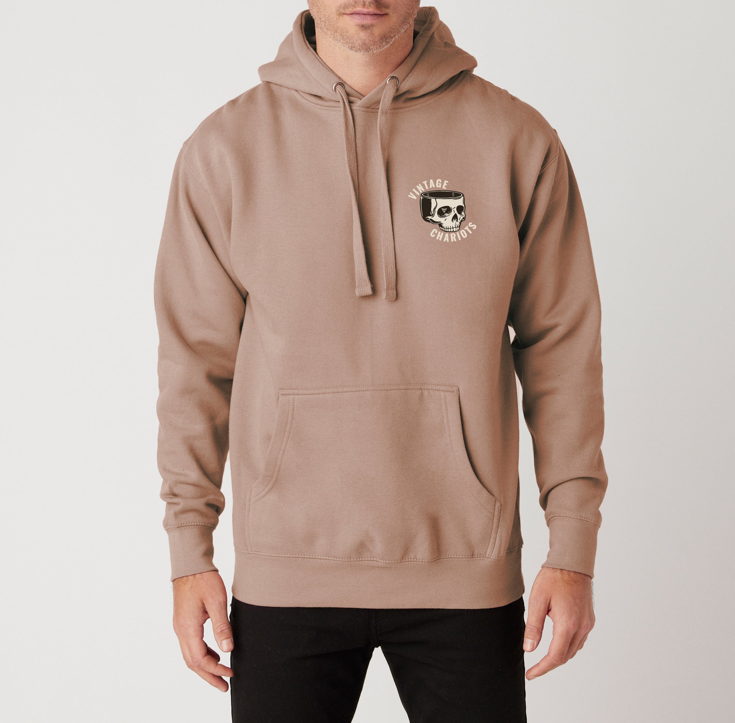 BLOWN HEAD GASKET UNISEX PREMIUM PULLOVER HOODIE (Latte)