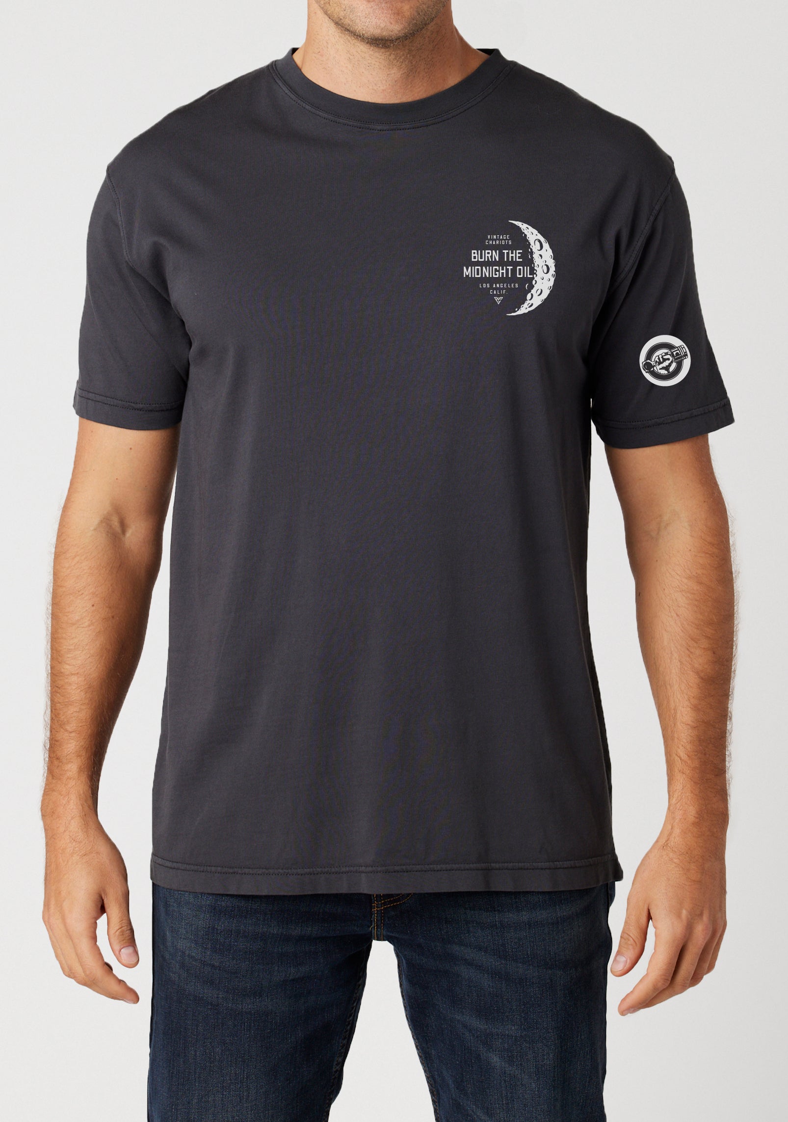 BURN THE MIDNIGHT OIL TEE (Pirate Black)