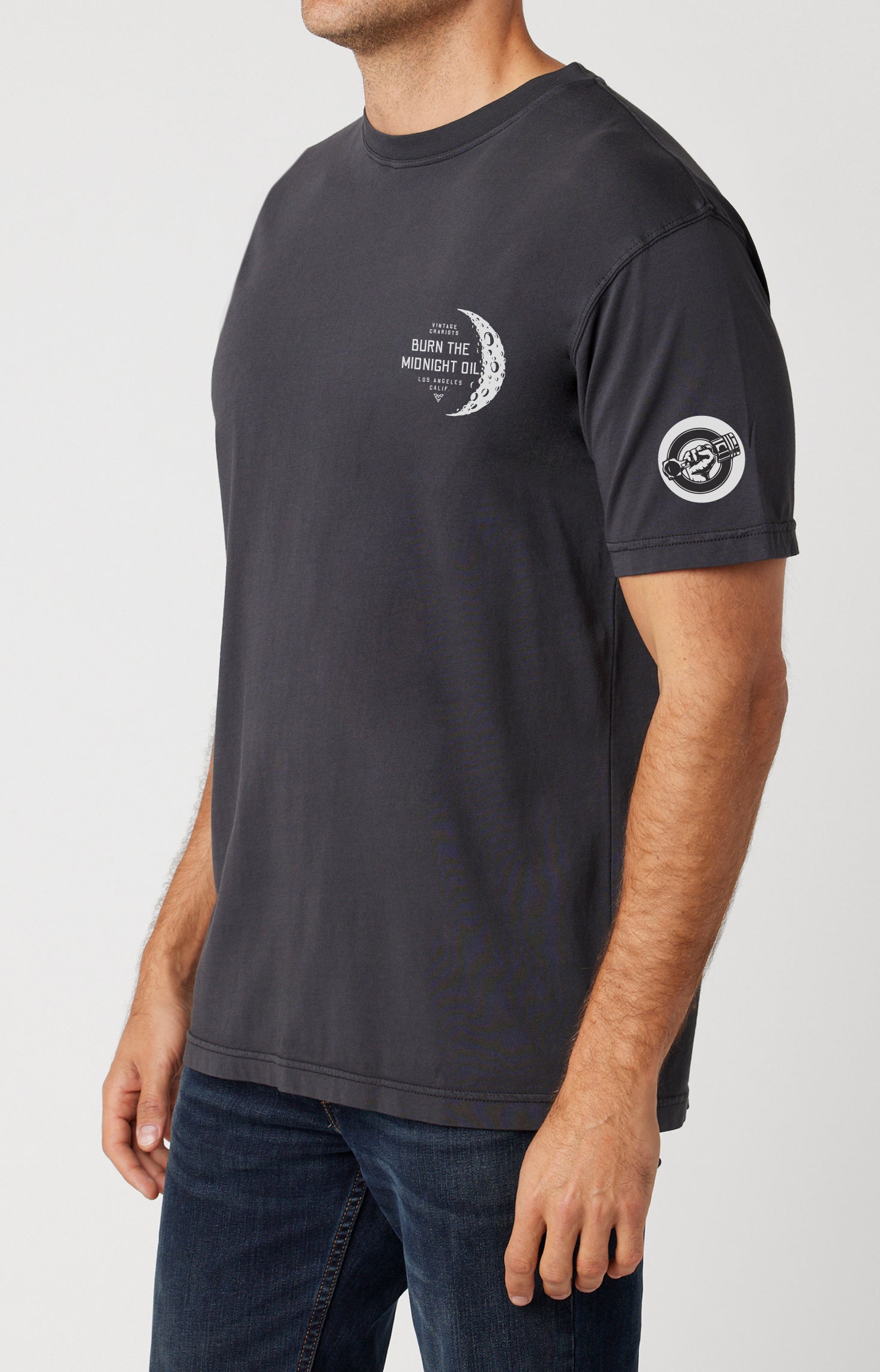 BURN THE MIDNIGHT OIL TEE (Pirate Black)