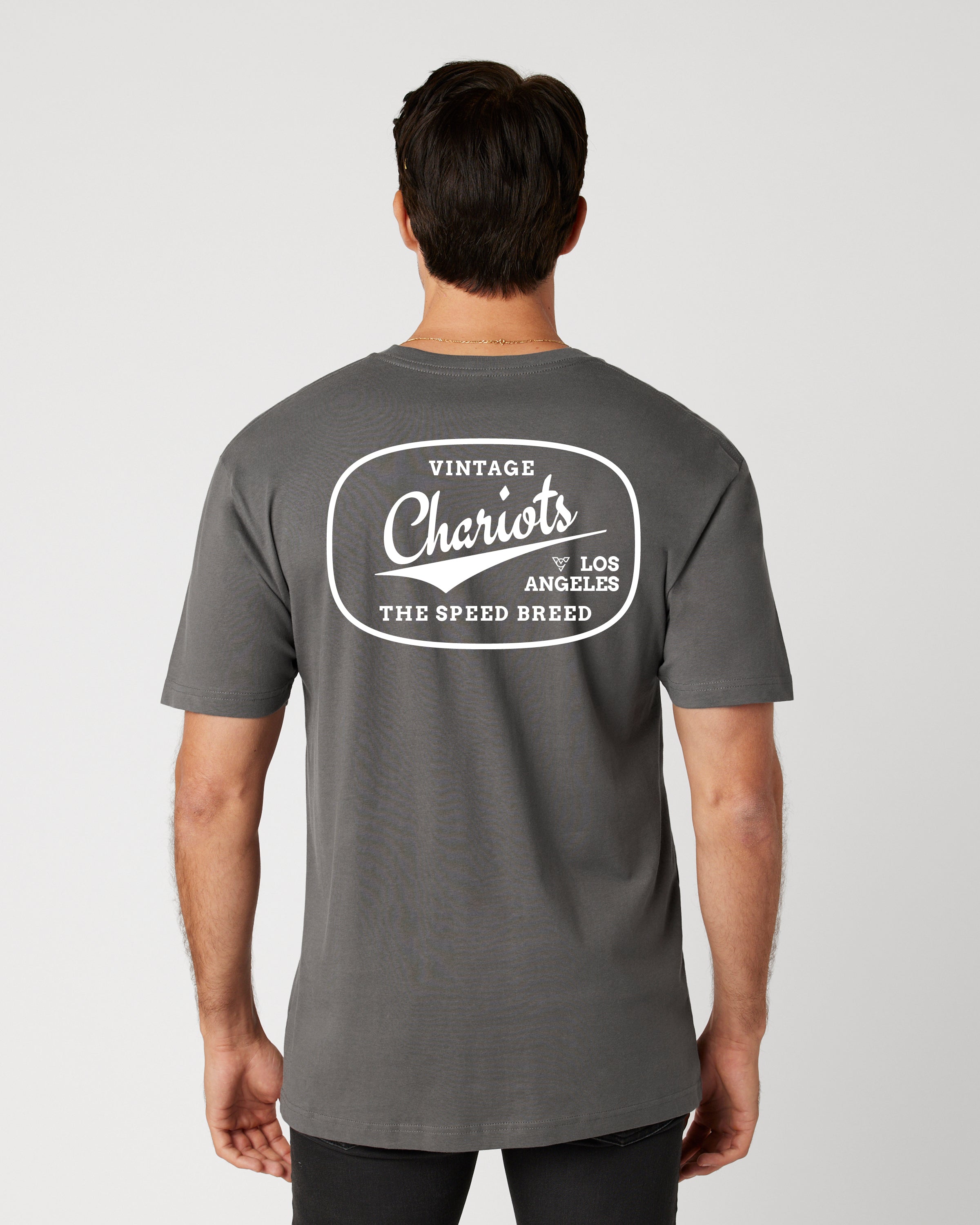 CHARIOTS OVAL LOGO TEE (Cool Grey)