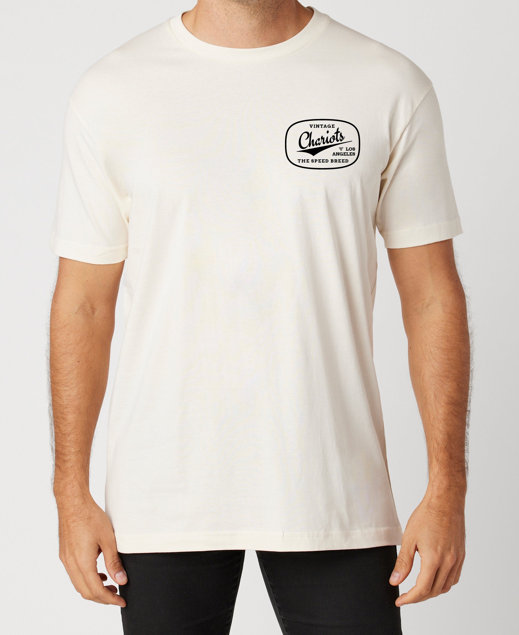 CHARIOTS OVAL LOGO TEE (Vintage White)
