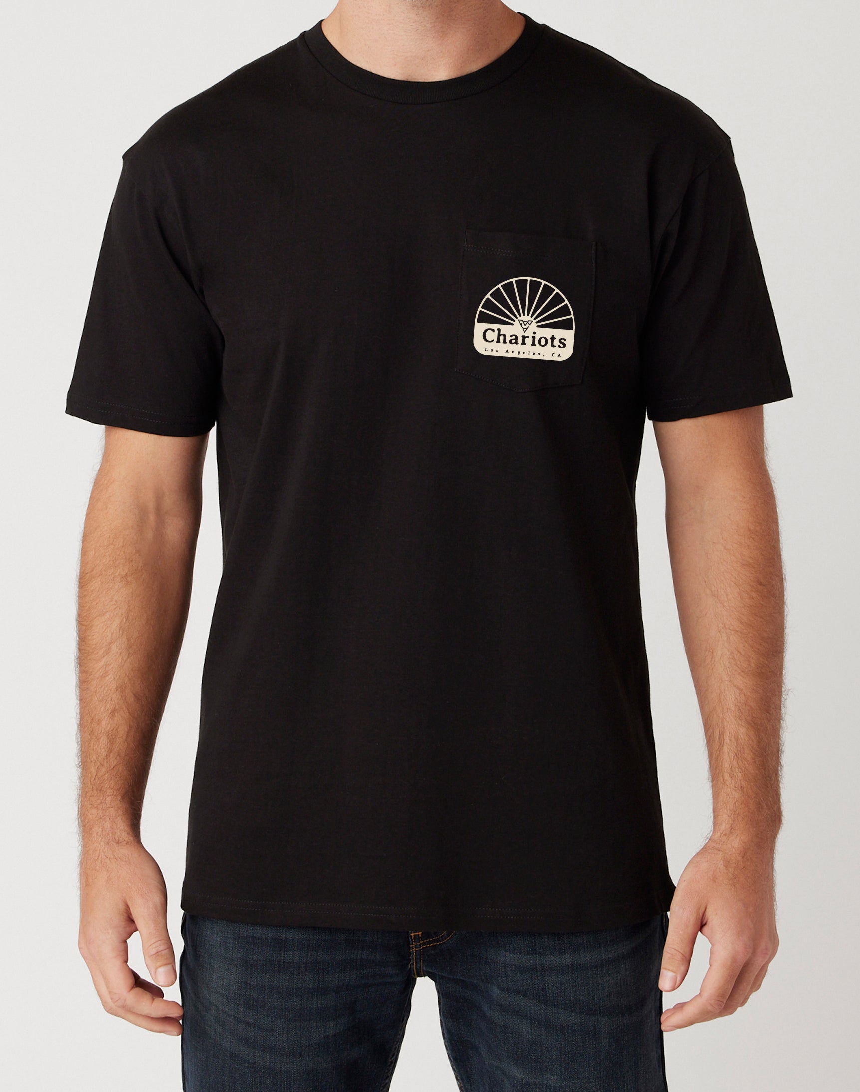 CHARIOT WHEEL POCKET TEE (Black)