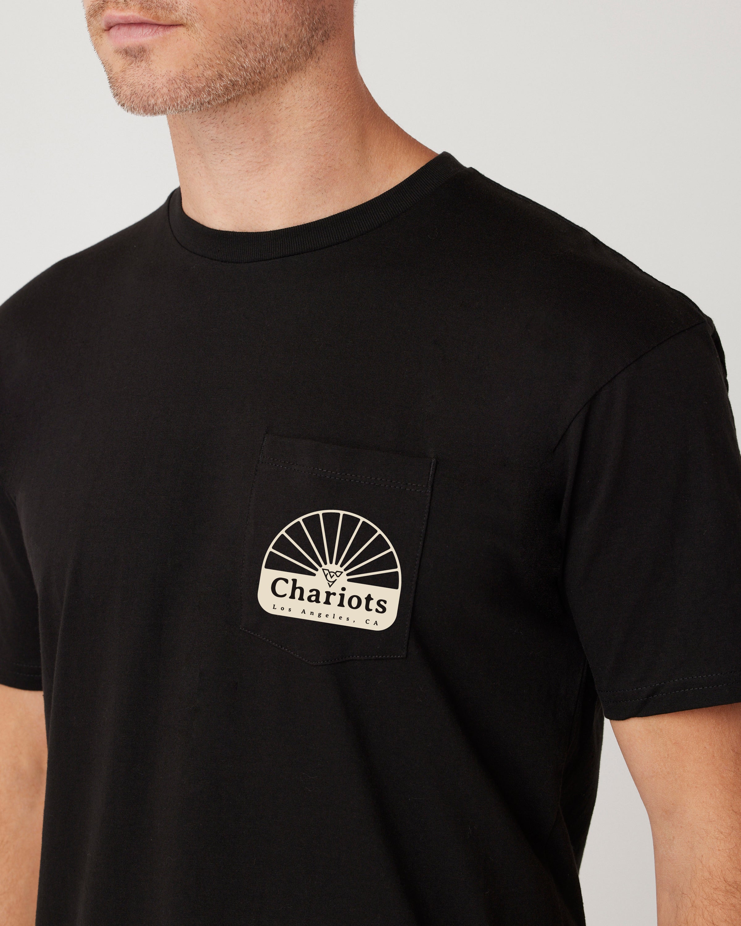 CHARIOT WHEEL POCKET TEE (Black)
