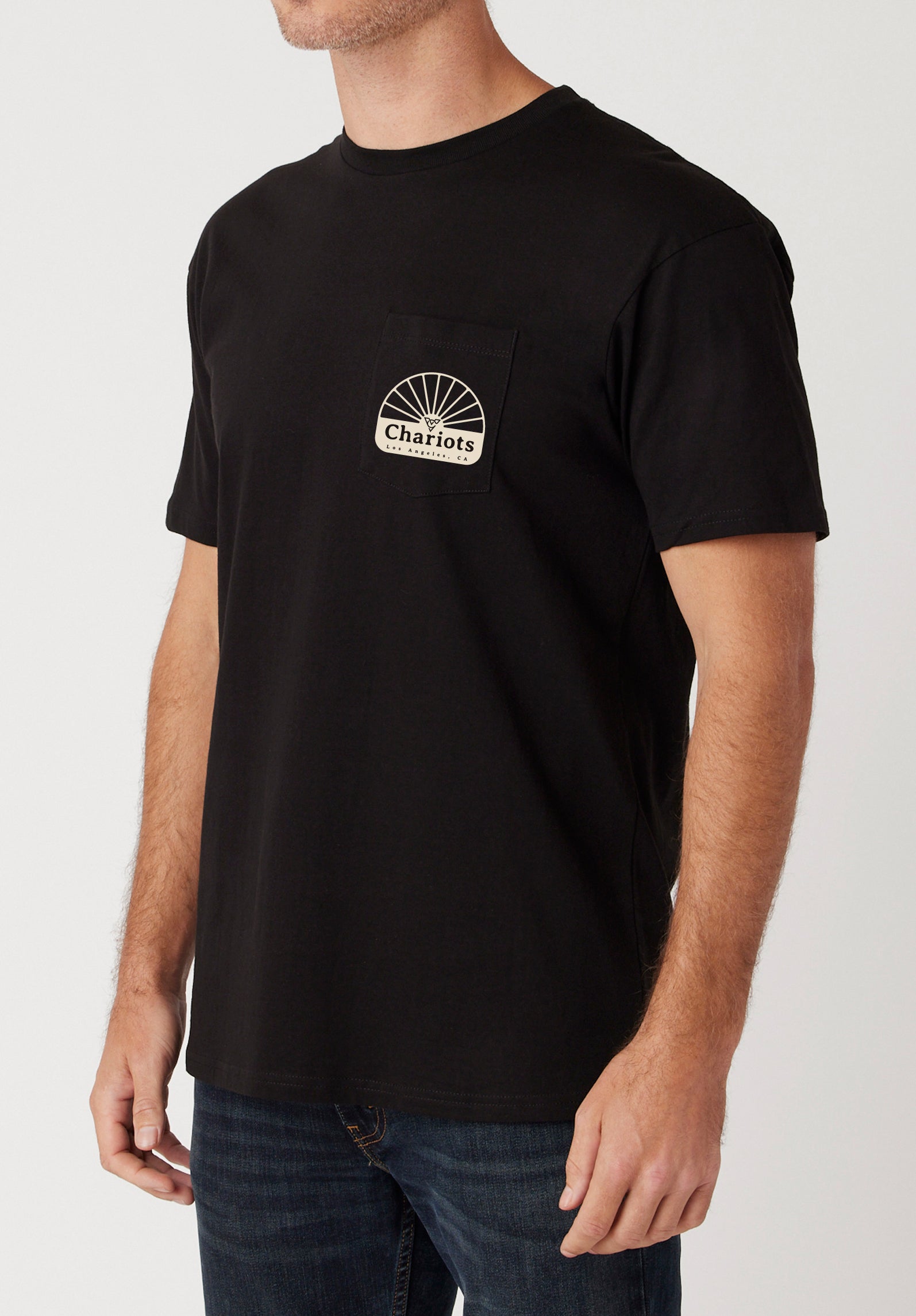 CHARIOT WHEEL POCKET TEE (Black)