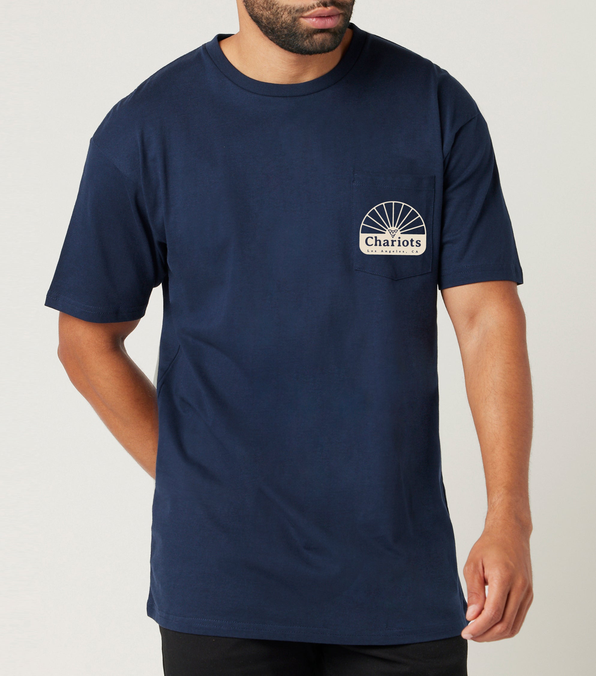 CHARIOT WHEEL POCKET TEE (Navy Blazer)