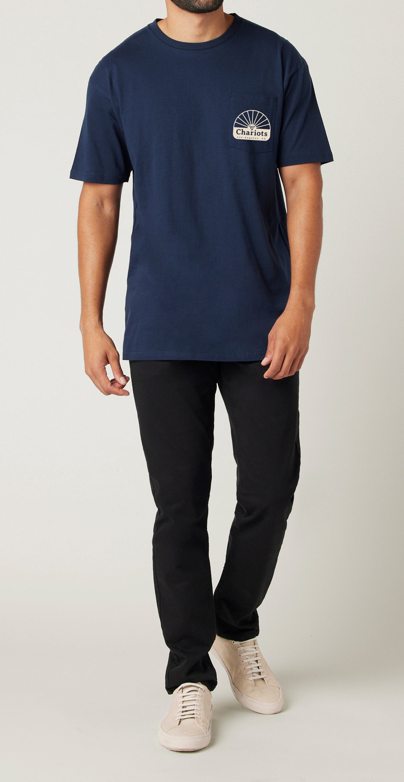 CHARIOT WHEEL POCKET TEE (Navy Blazer)