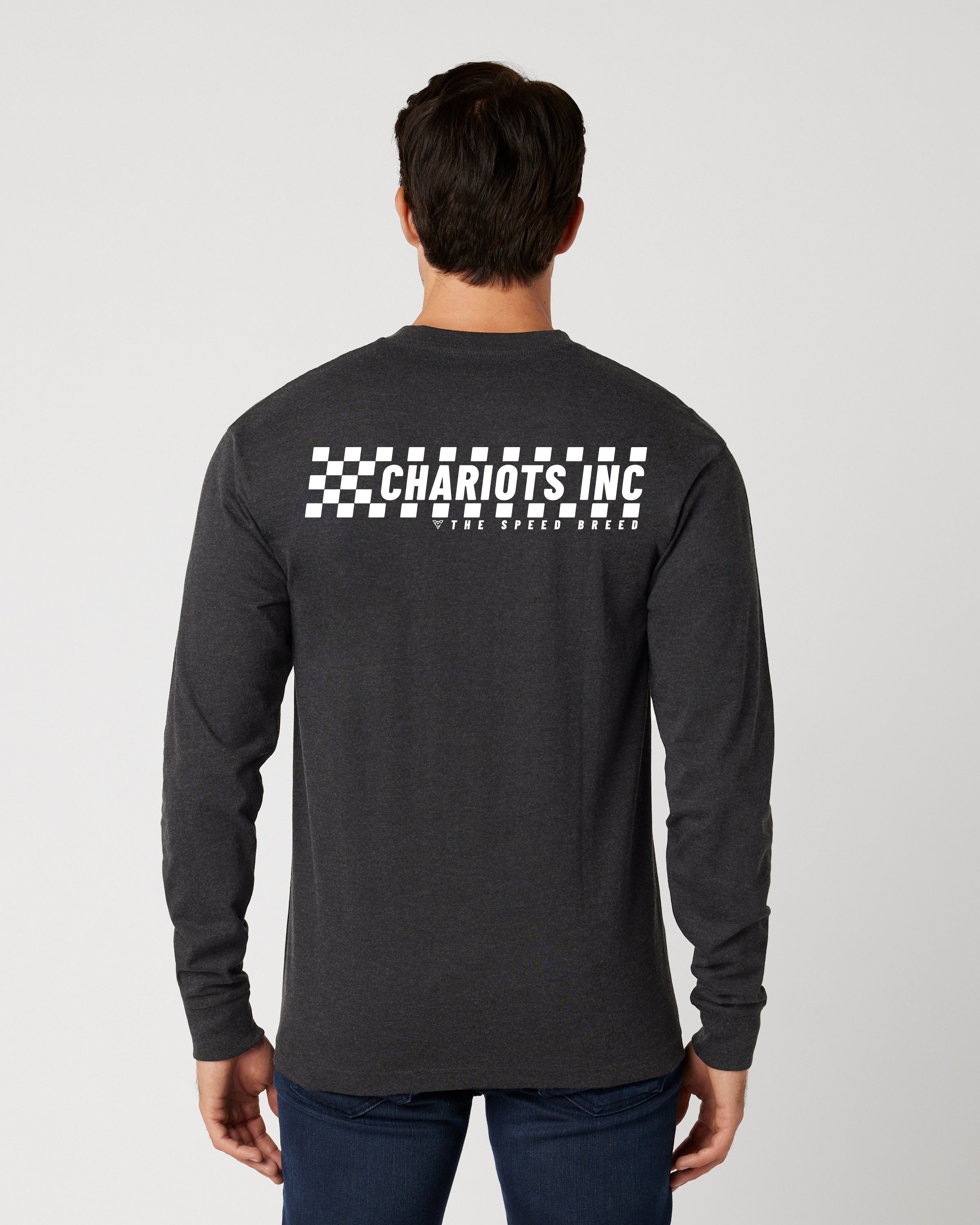 CHECKERED FLAG LONG SLEEVE TEE (Vintage Black)