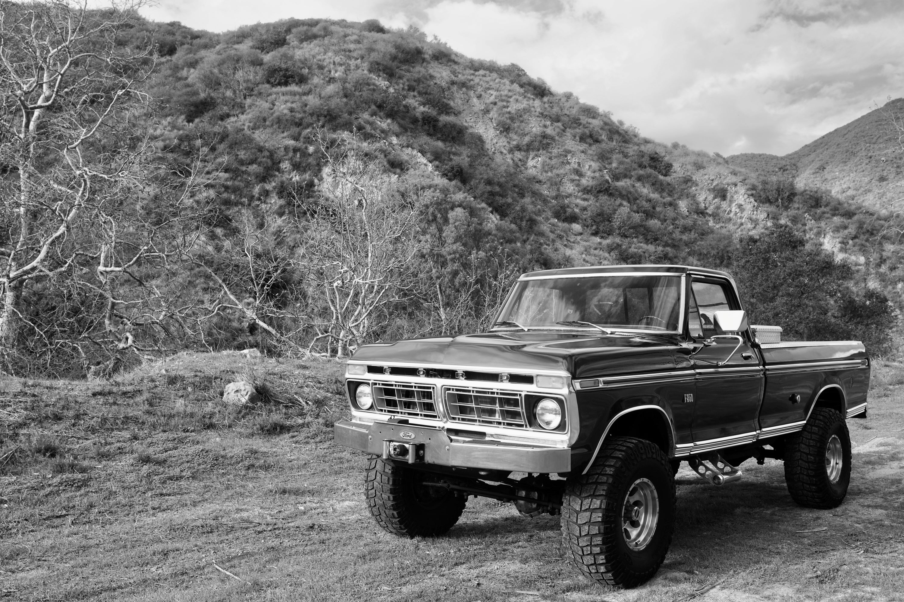 1976 Ford F-250 4x4 Dark Blue Metallic FINE ART PRINT