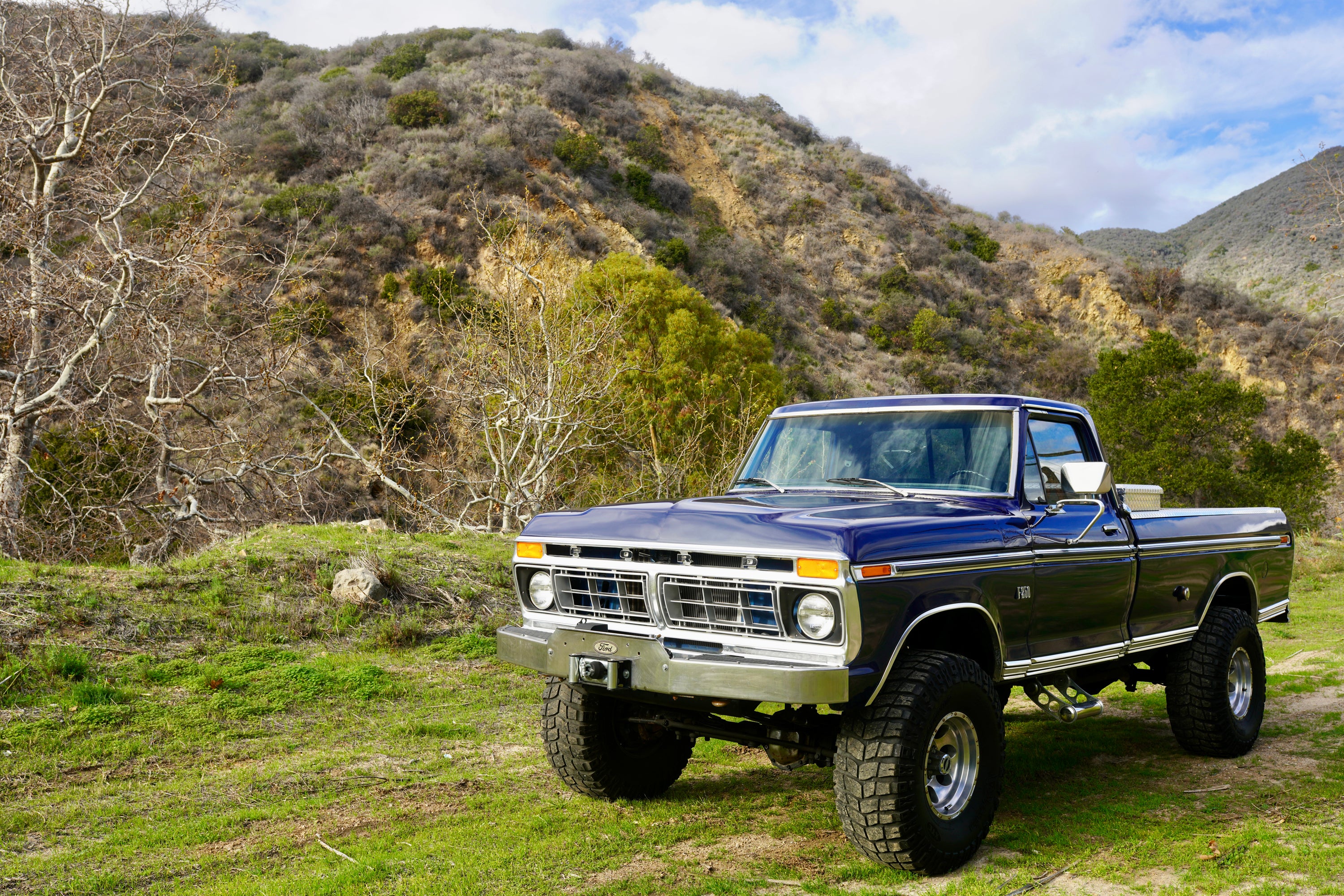 1976 Ford F-250 4x4 Dark Blue Metallic FINE ART PRINT