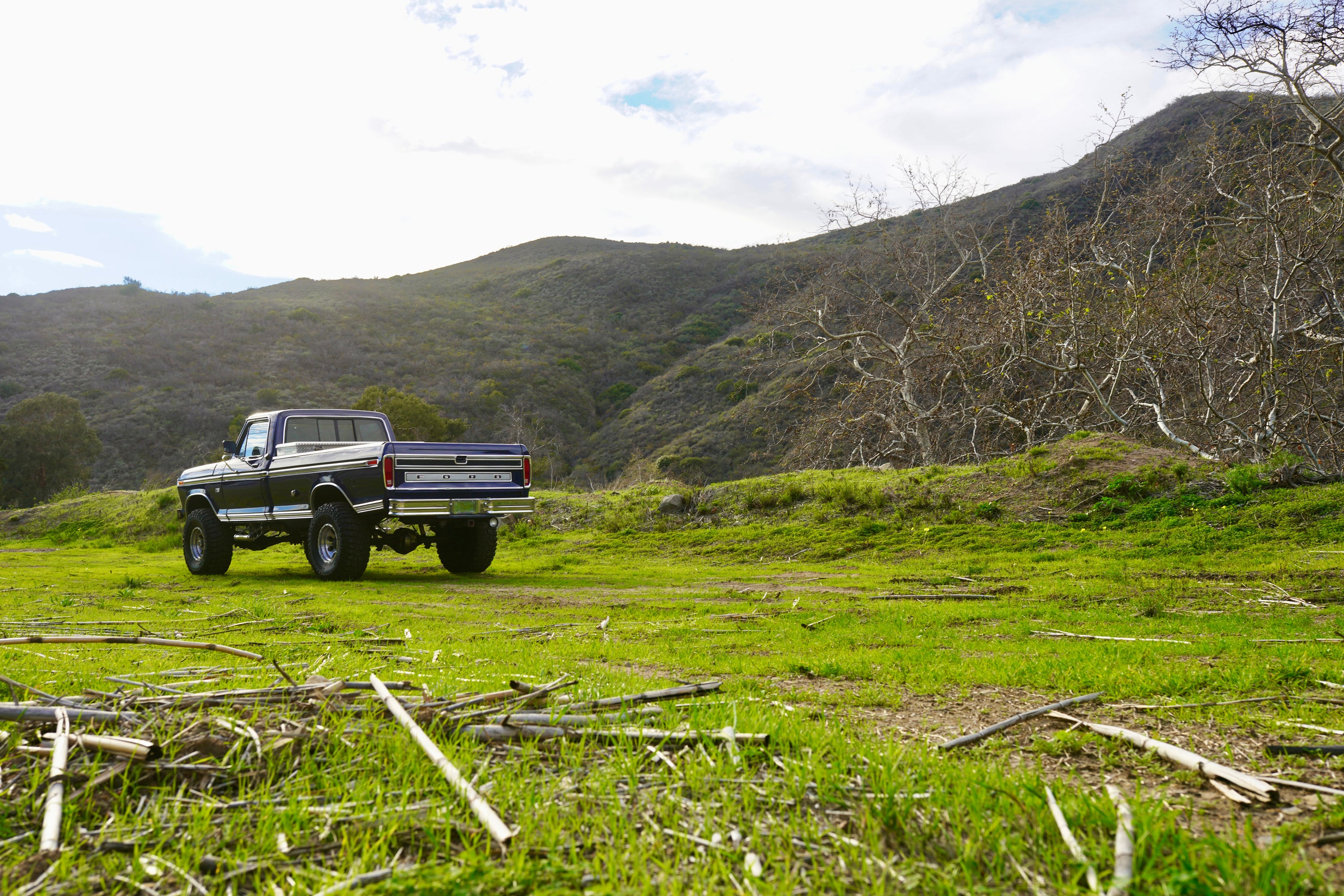 1976 Ford F-250 4x4 Dark Blue Metallic FINE ART PRINT
