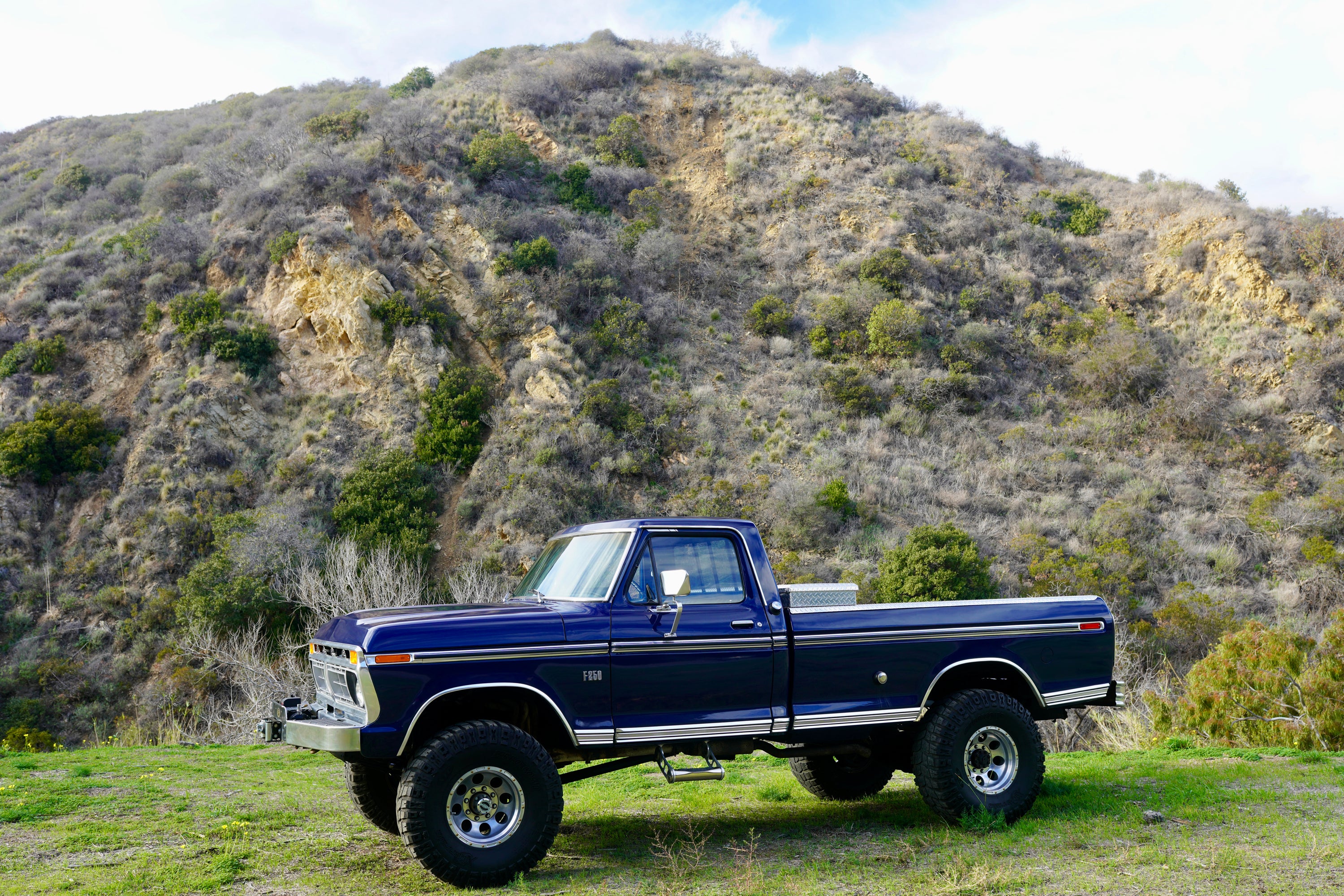 1976 Ford F-250 4x4 Dark Blue Metallic FINE ART PRINT