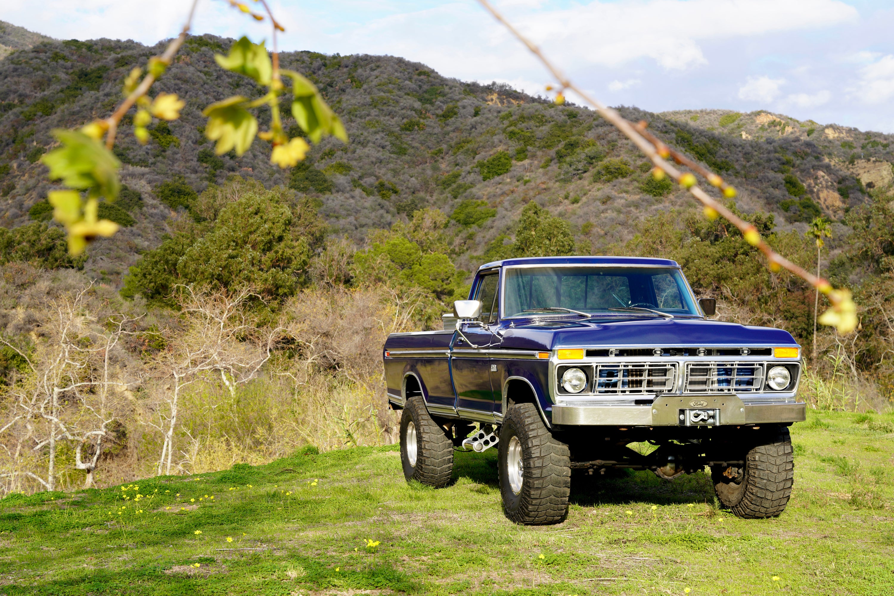 1976 Ford F-250 4x4 Dark Blue Metallic FINE ART PRINT