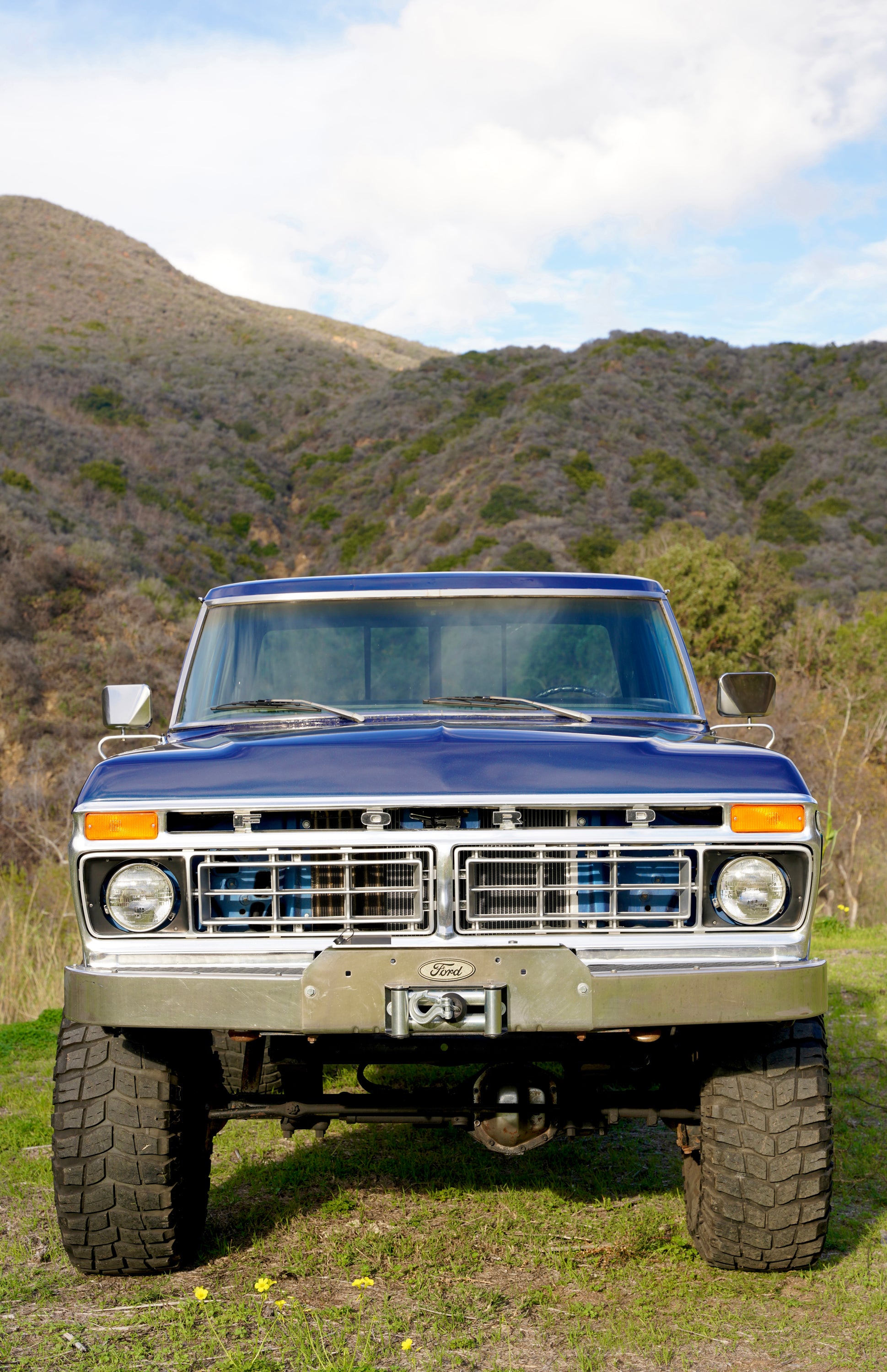 1976 Ford F-250 4x4 Dark Blue Metallic FINE ART PRINT