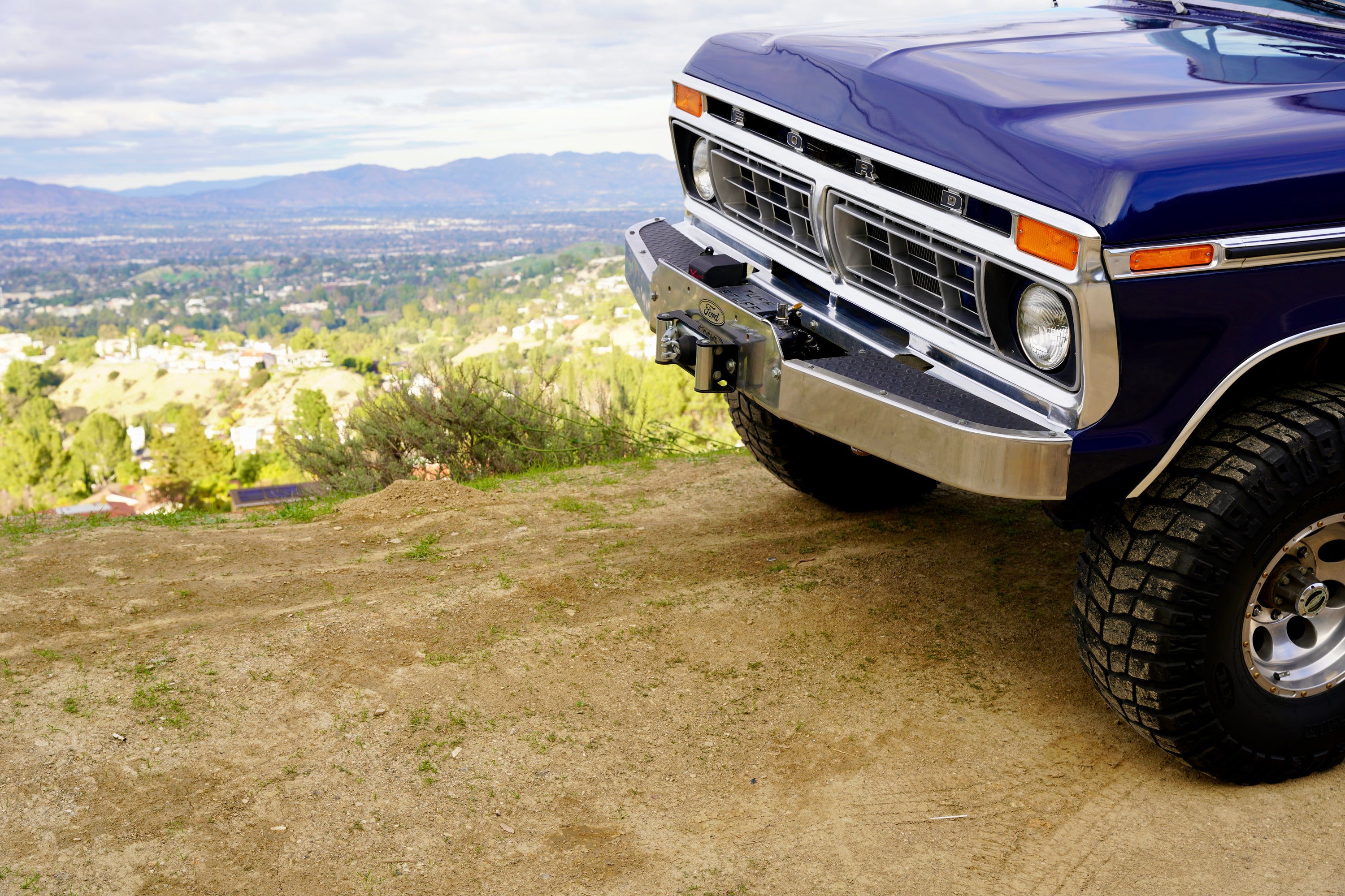 1976 Ford F-250 4x4 Dark Blue Metallic FINE ART PRINT