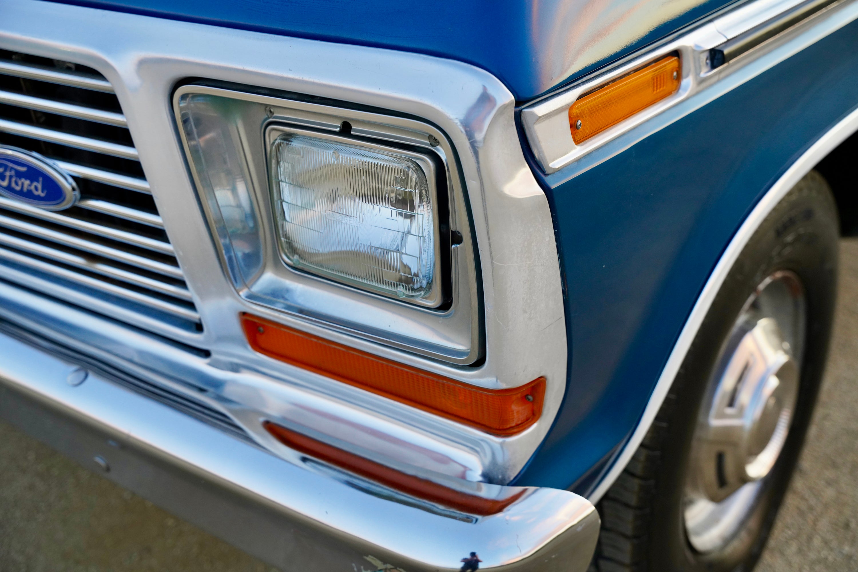 1978 Ford F-350 Ranger Bright Dark Blue Metallic FINE ART PRINT