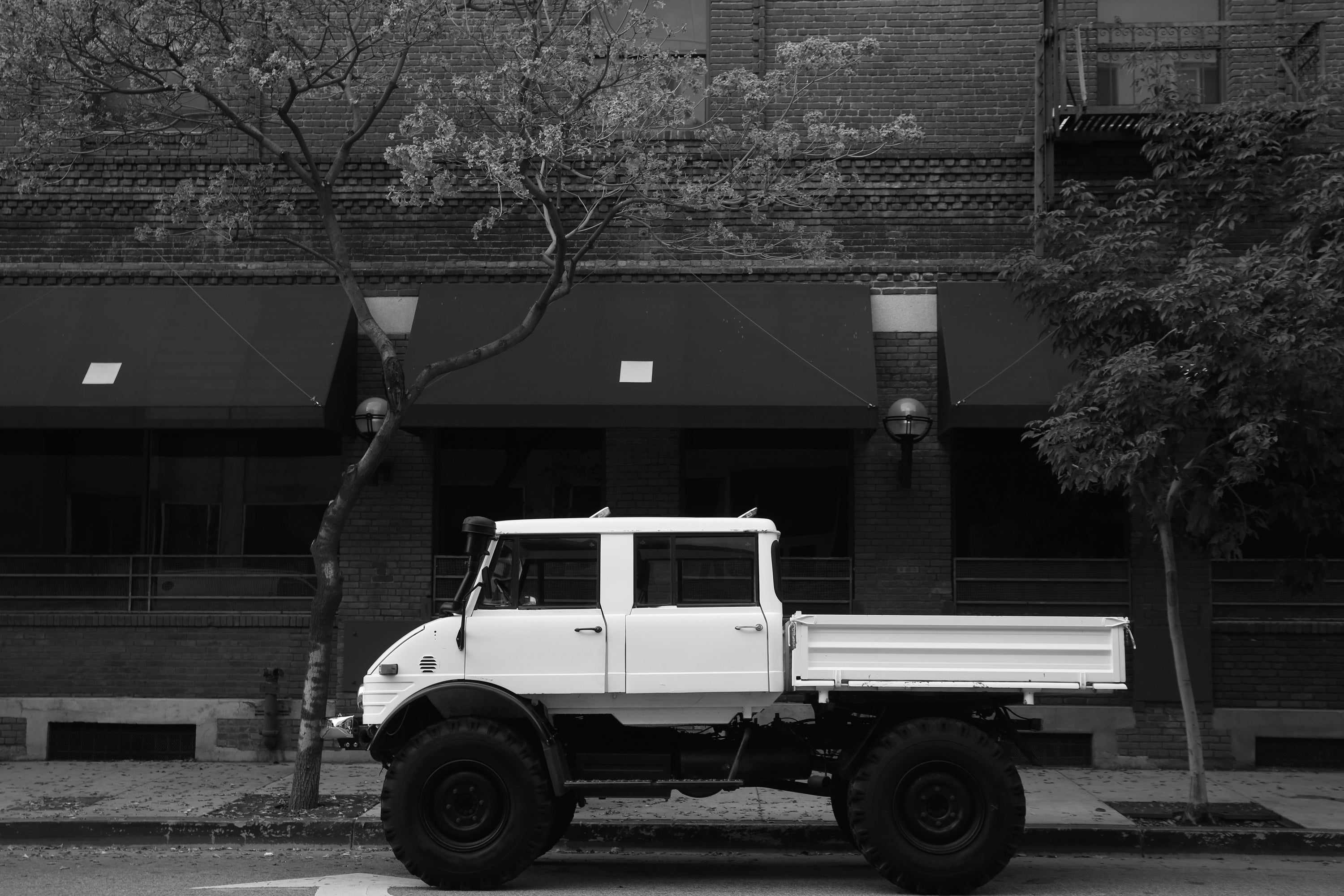 1979 Mercedes-Benz Unimog DOKA White FINE ART PRINT